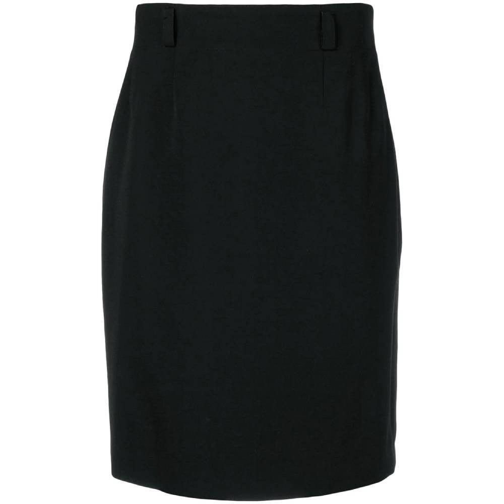 Jean-Louis Scherrer Black Wool Skirt - '90s