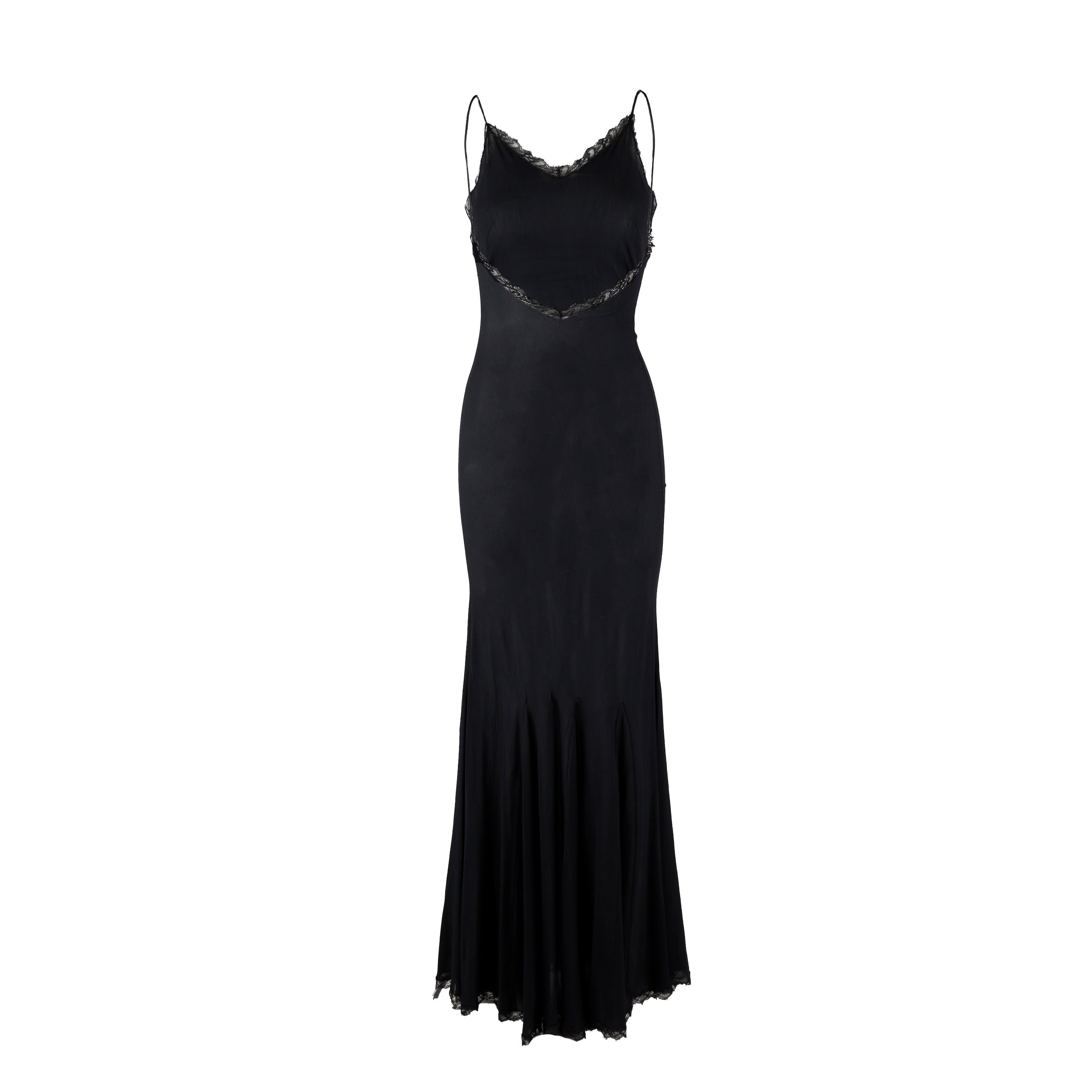 Roberto Cavalli Long Sheer Slip Dress - '00s