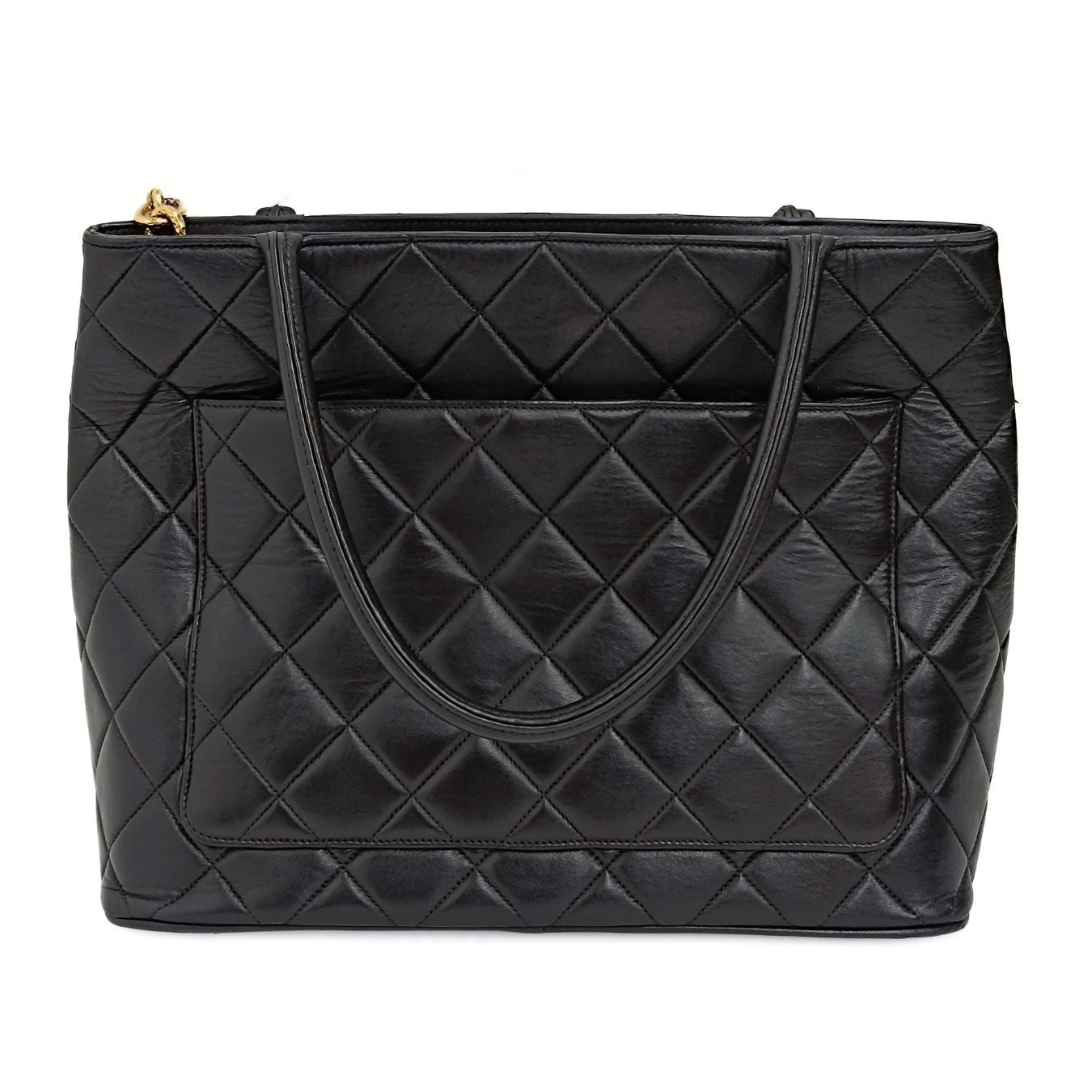 Chanel Chanel Médaillon handbag in black leather - '10s