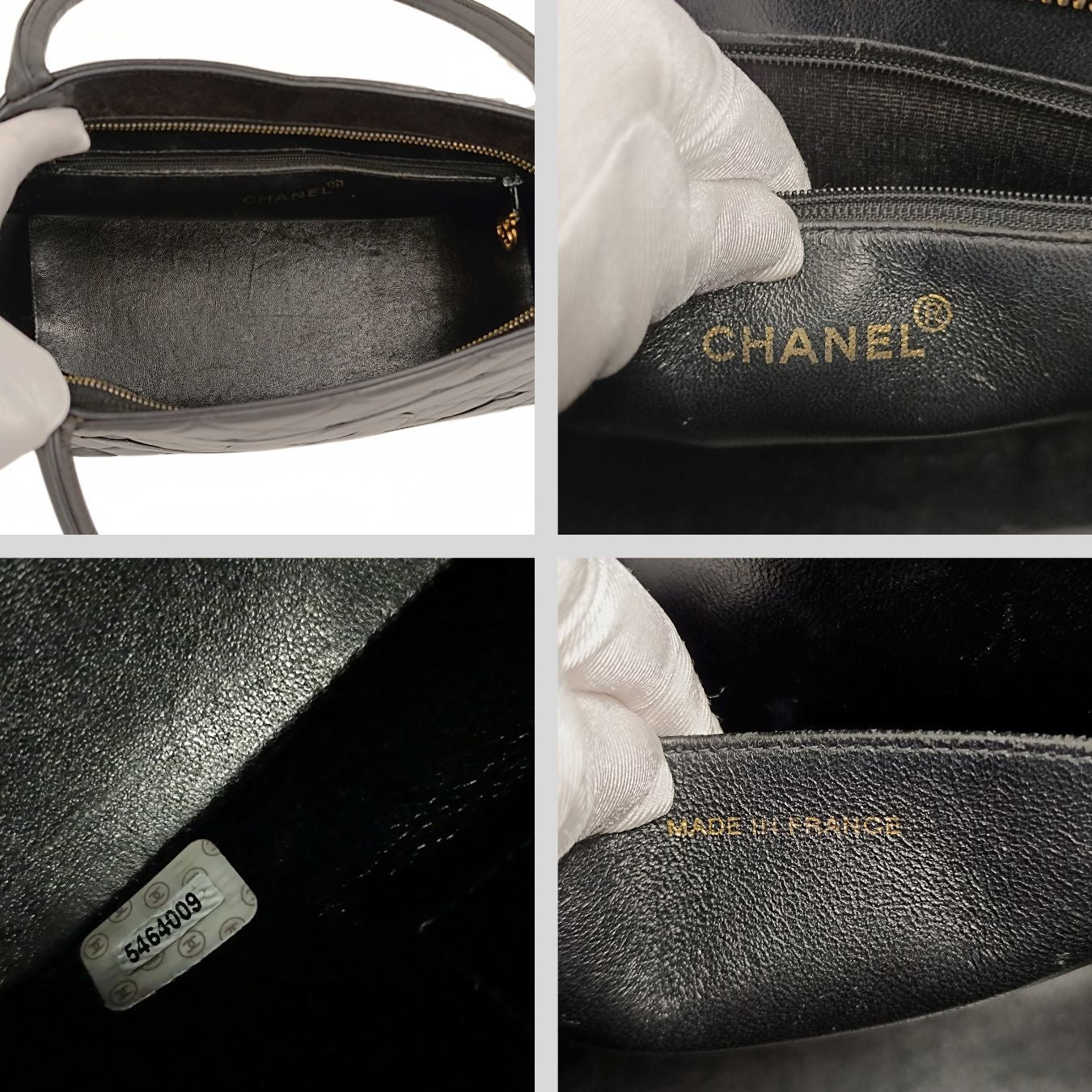 Chanel Chanel Médaillon handbag in black leather - '10s