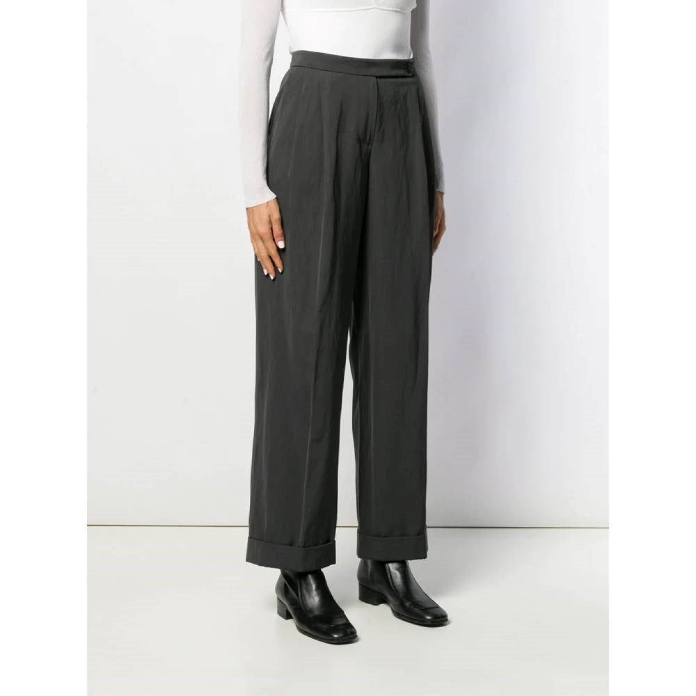 Lanvin Grey Wool Darted Trousers - 2000s