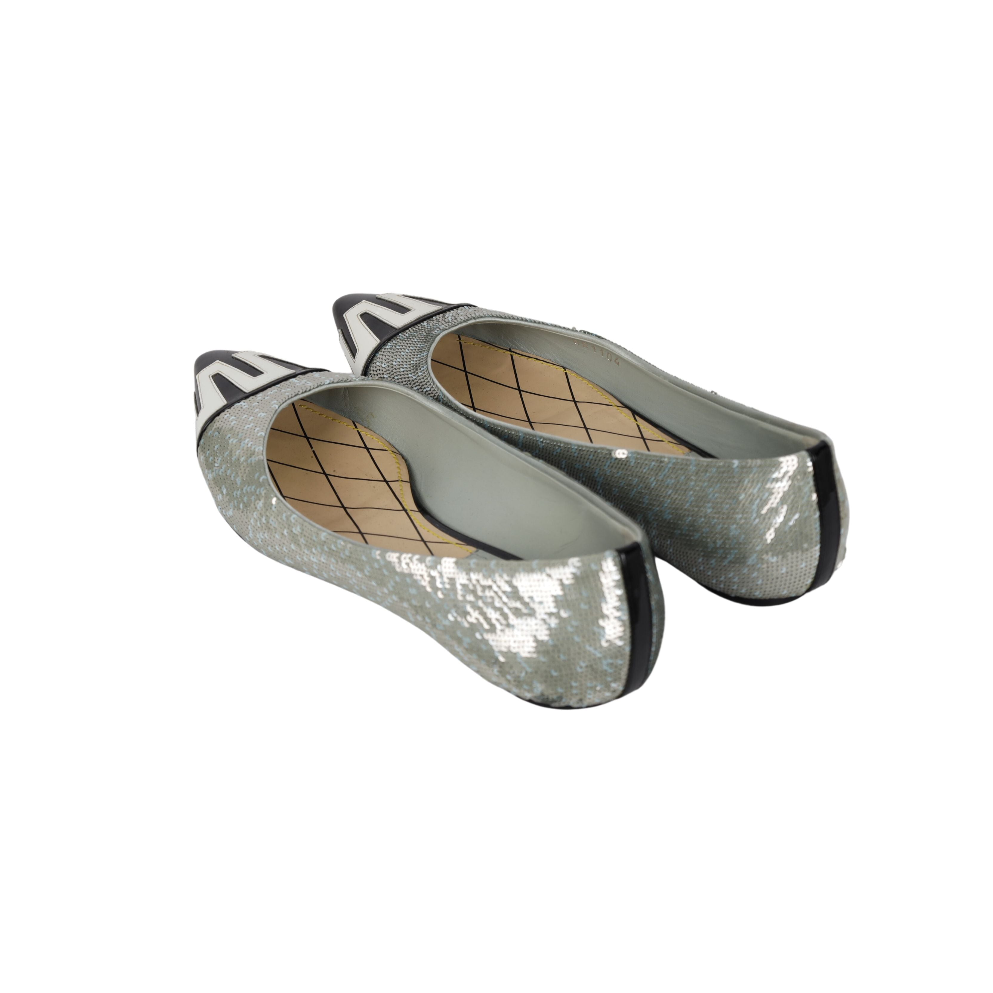 Louis Vuitton Sequin Pointed Toe Flats - '10s