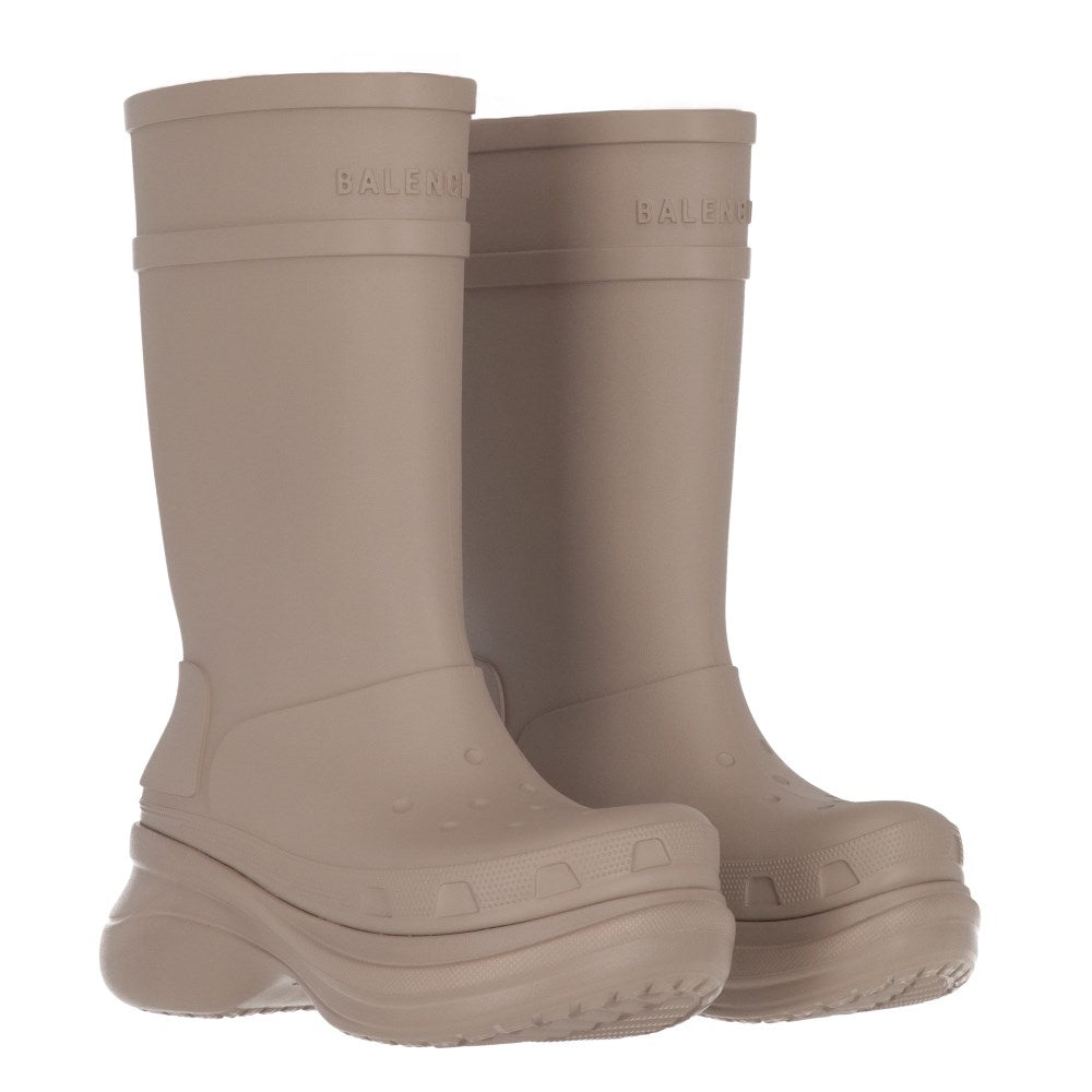 Balenciaga x Crocs Taupe Rubber Boots - 2020s