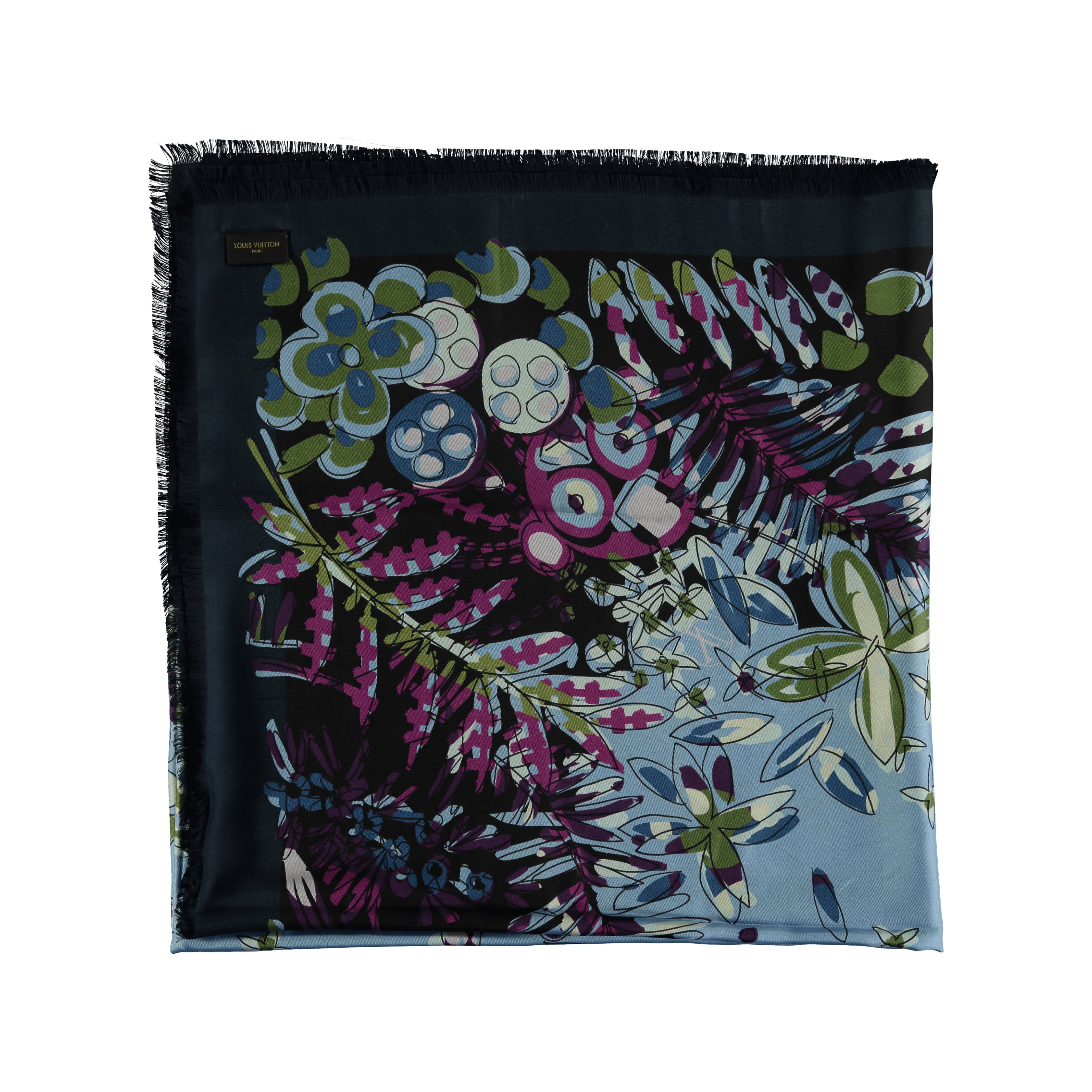 Louis Vuitton Floral Silk Scarf - '10s