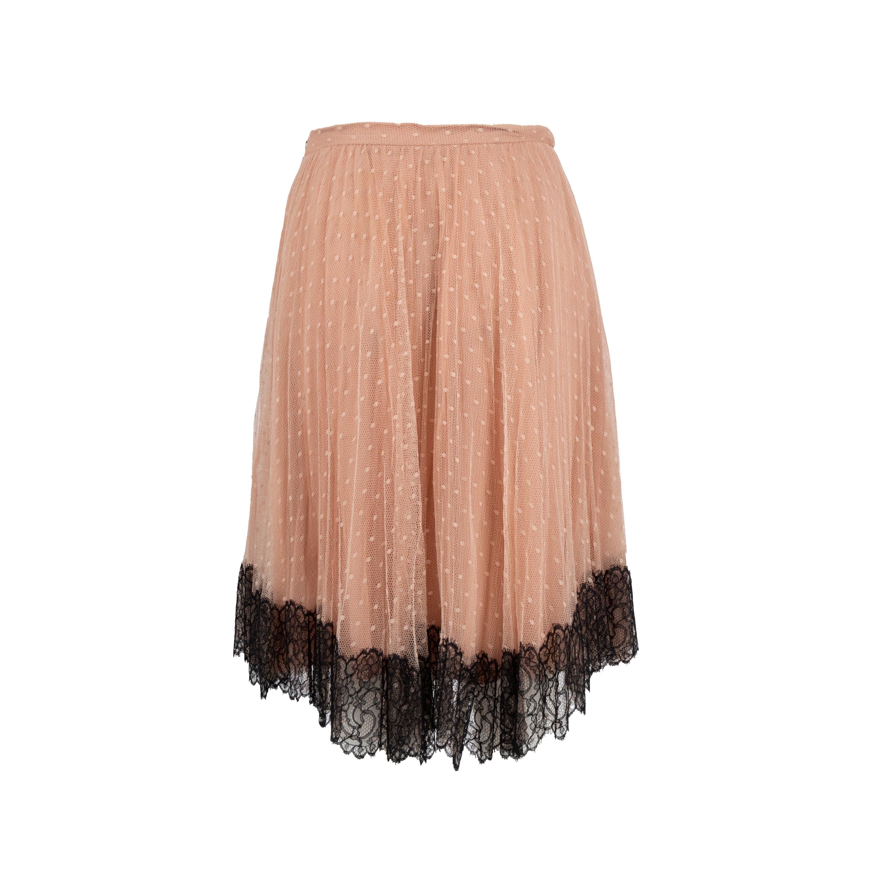 Red Valentino Lace Trimmed Tulle Skirt - '10s