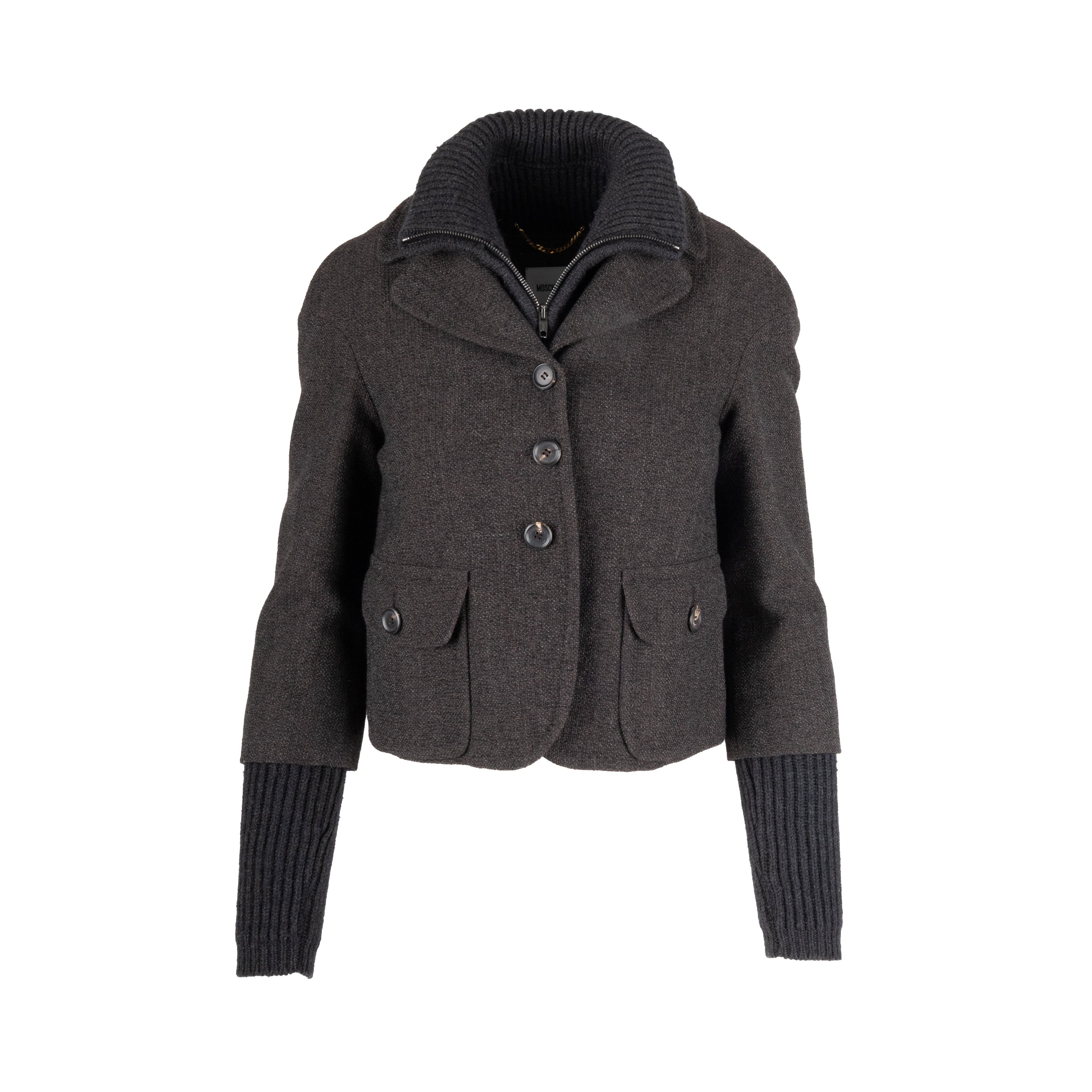 Moschino Jacket with Zippered Sweater Vest - '10s