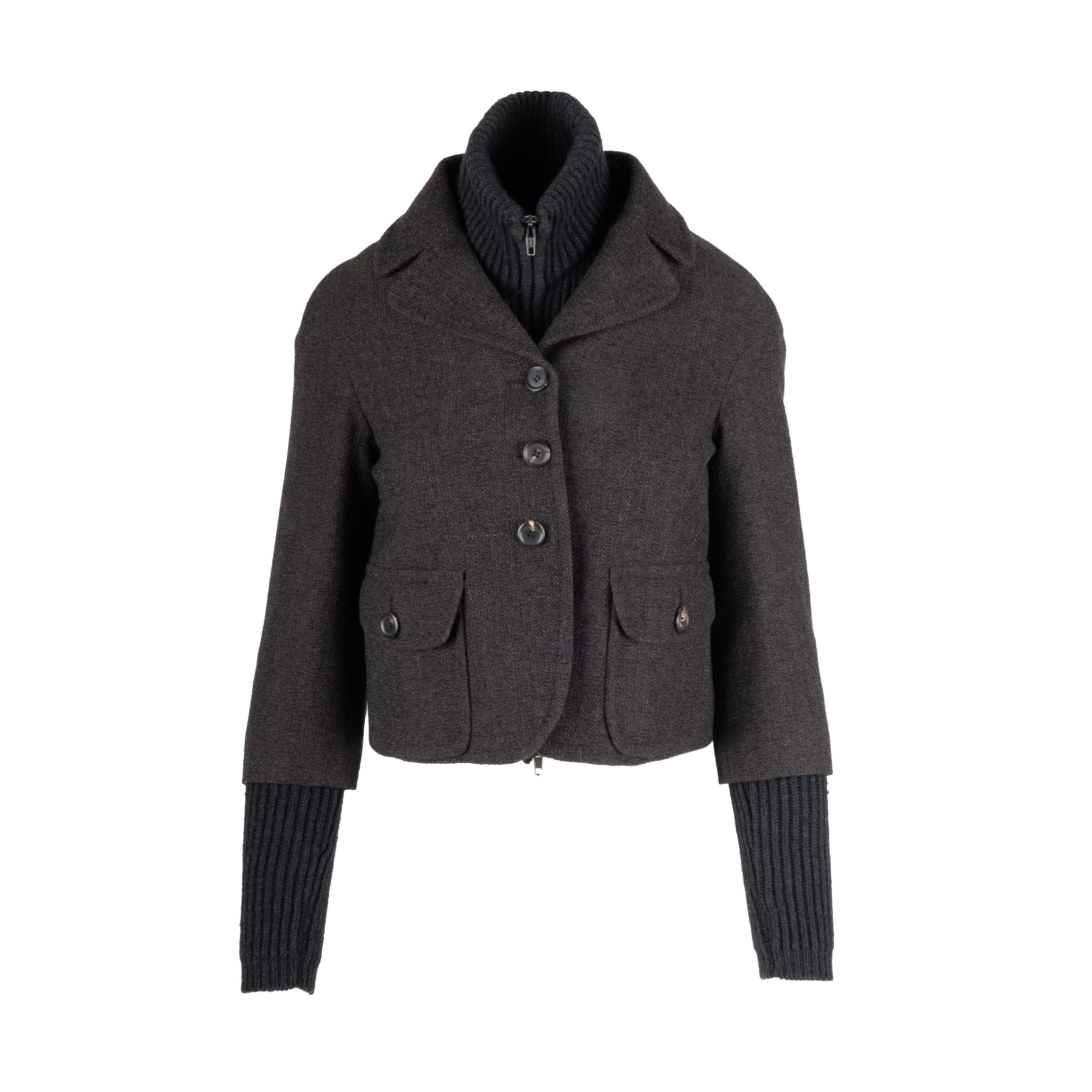 Moschino Jacket with Zippered Sweater Vest - '10s