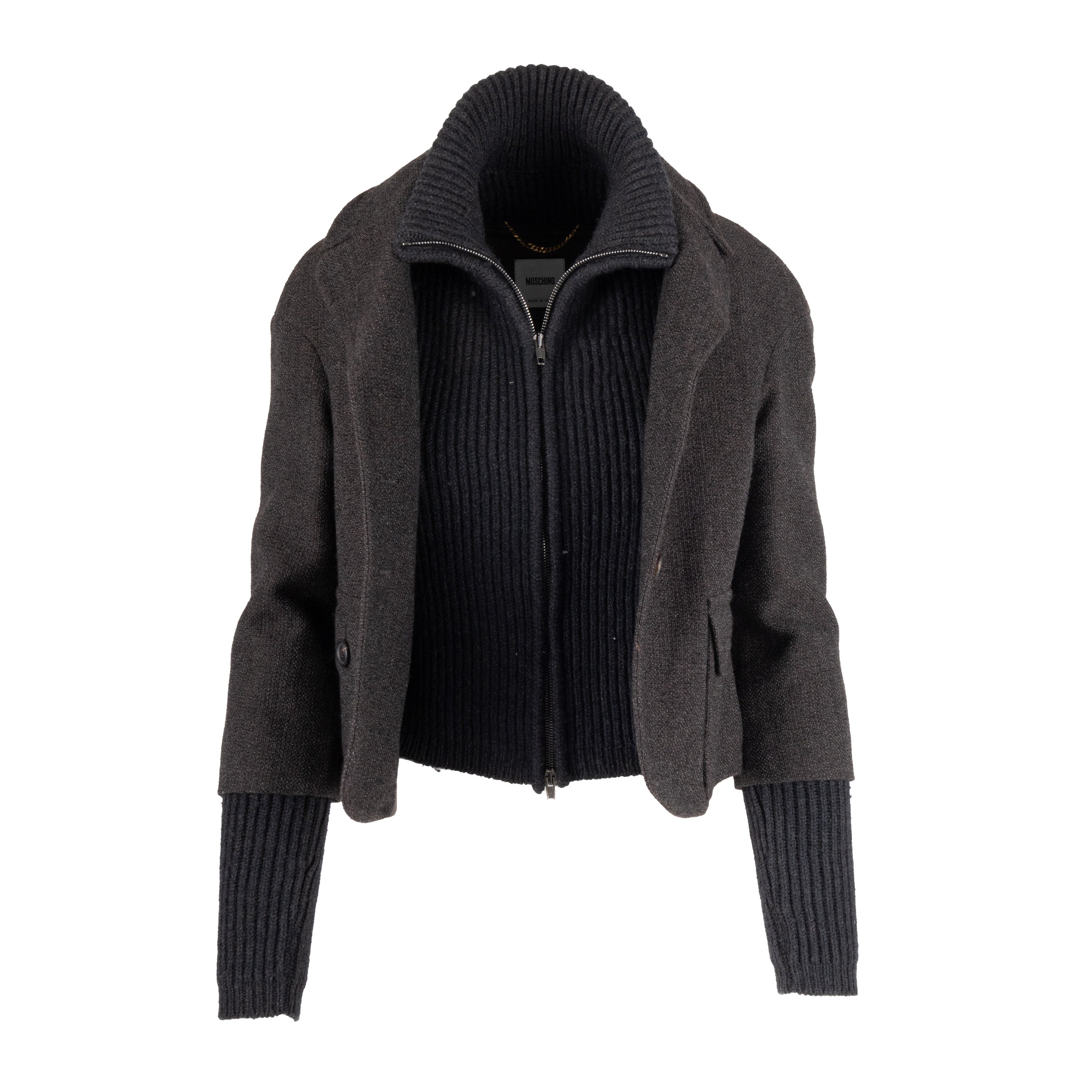 Moschino Jacket with Zippered Sweater Vest - '10s