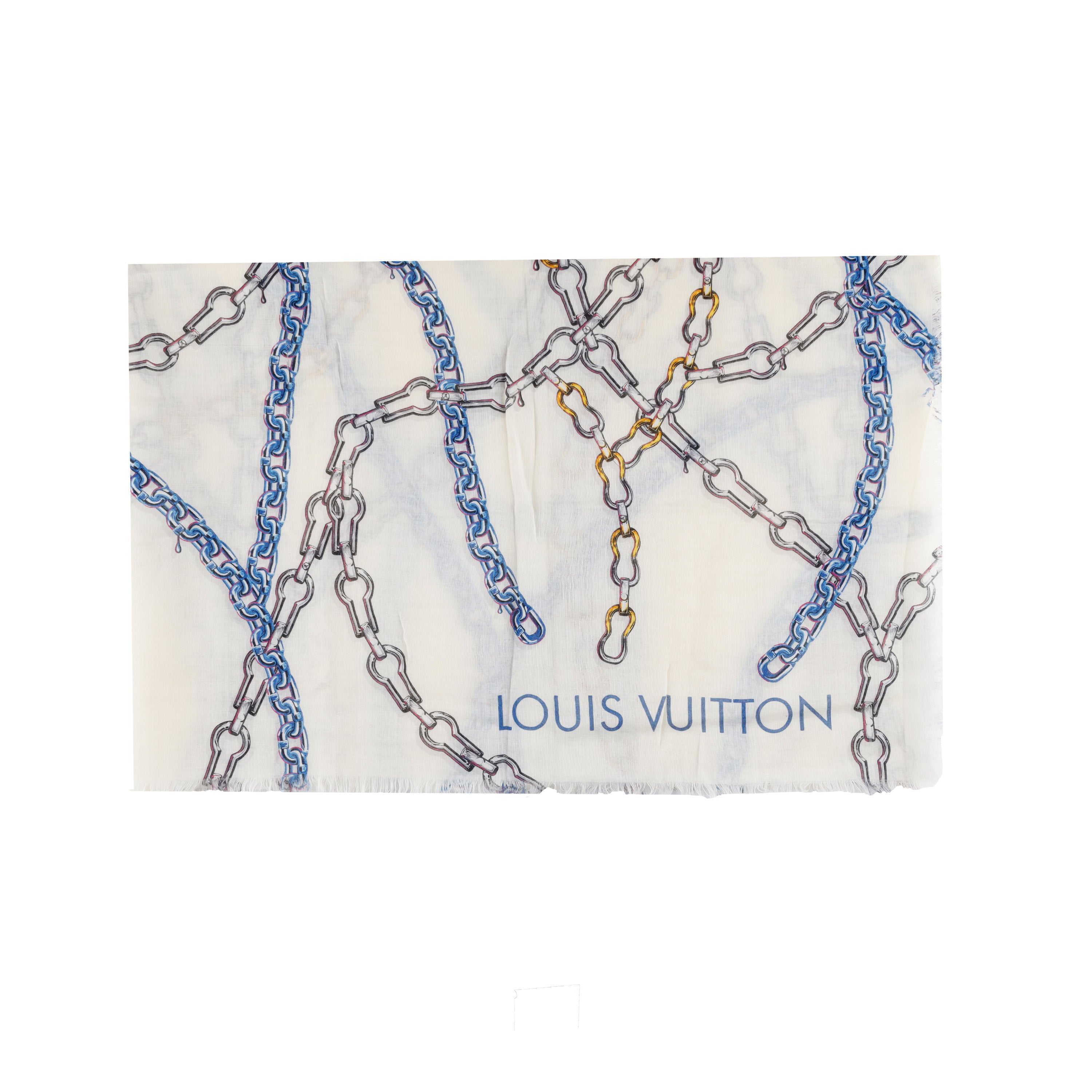 Louis Vuitton Multicolor Chain Print Scarf - '10s