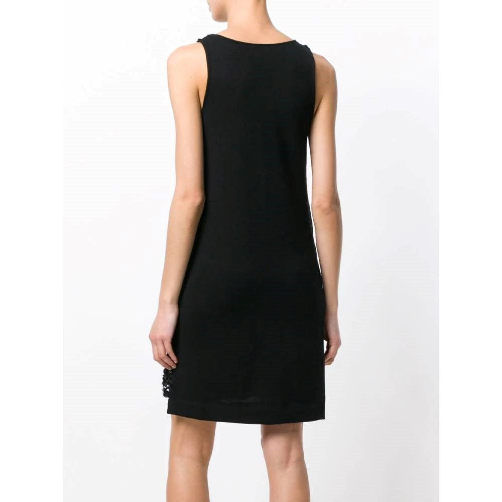 Moschino Black Wool Sequined Dress - 2000s