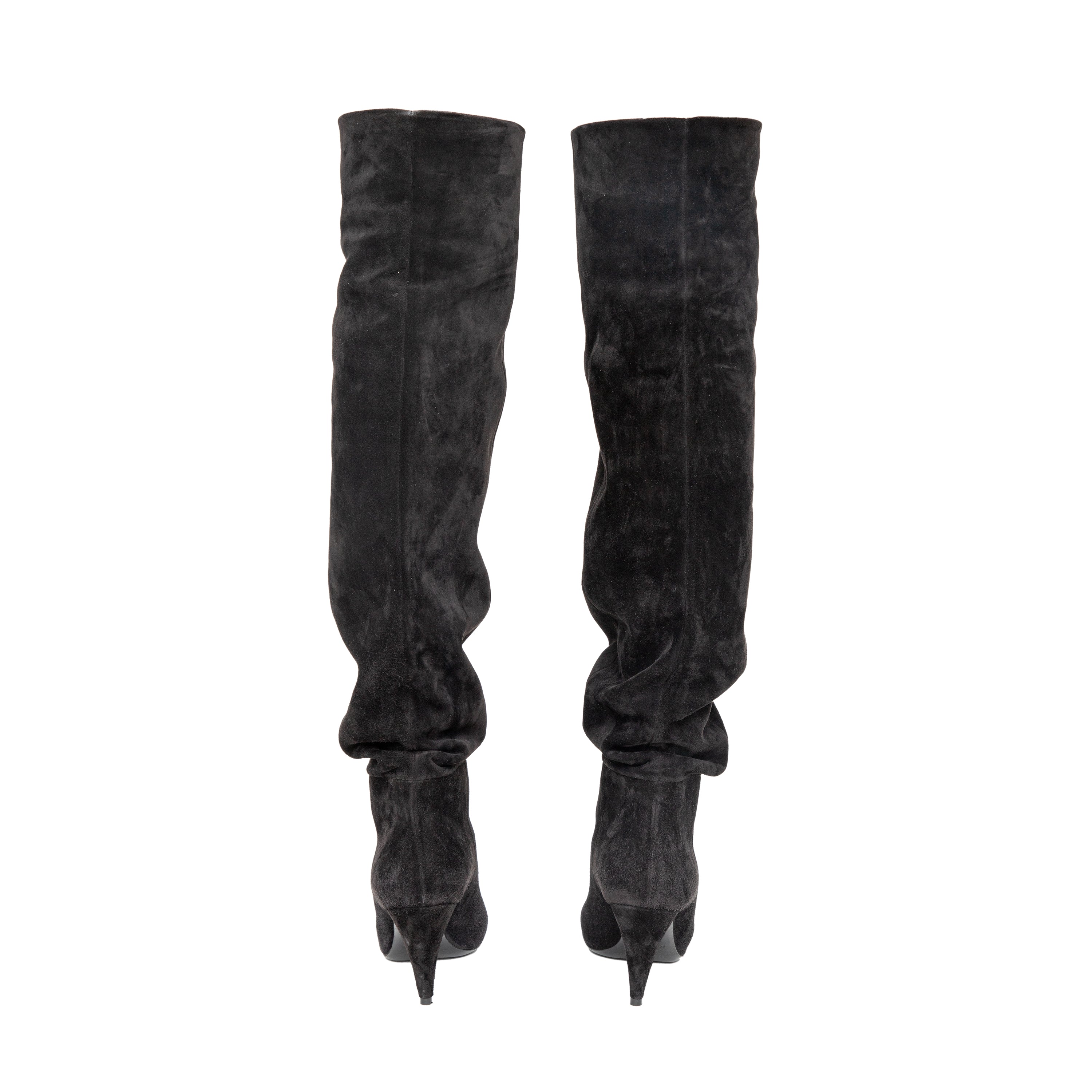 Saint Laurent Era 85 Over-the-Knee Suede Boots - '10s