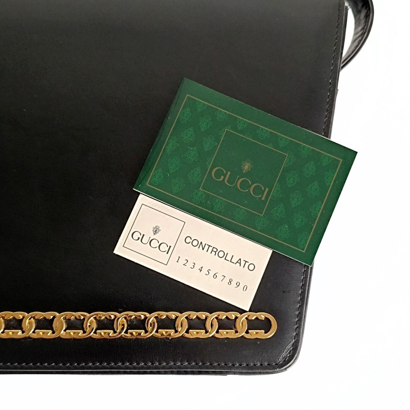 Gucci Gucci vintage black leather shoulder bag - '10s