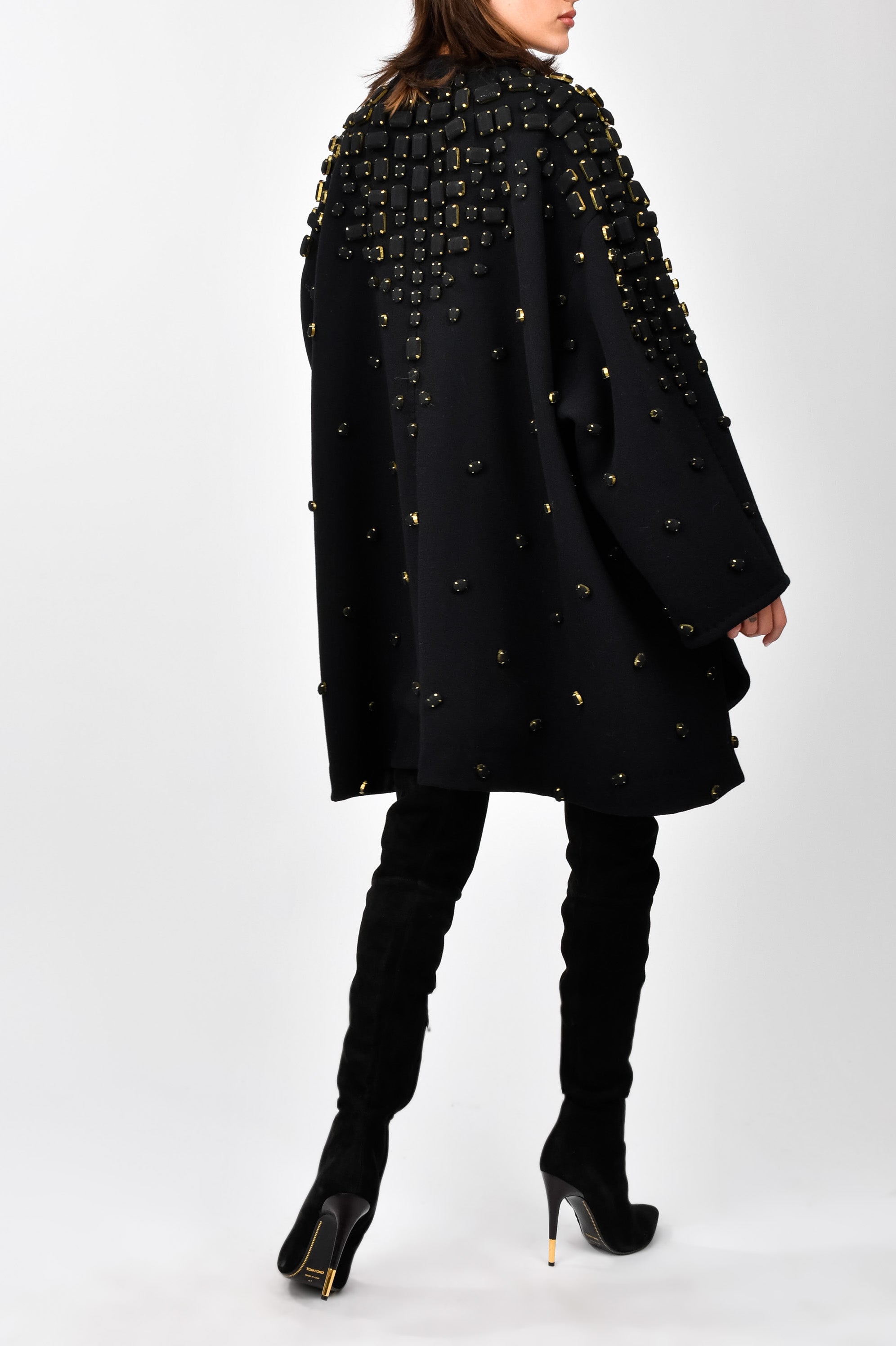 Diliborio Embellished Cape Jacket - '10s