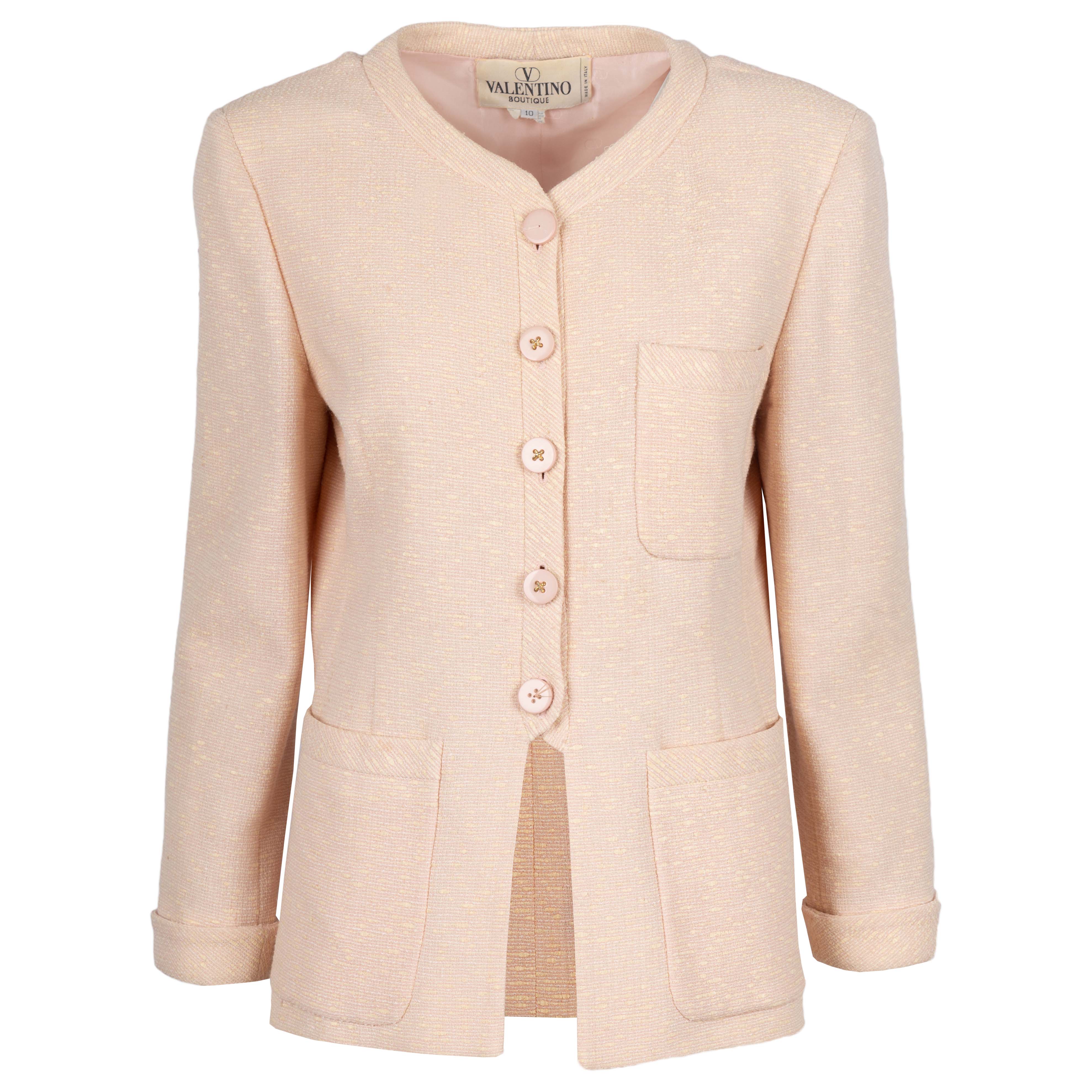 Valentino Pale Pink Wool Jacket - '80s