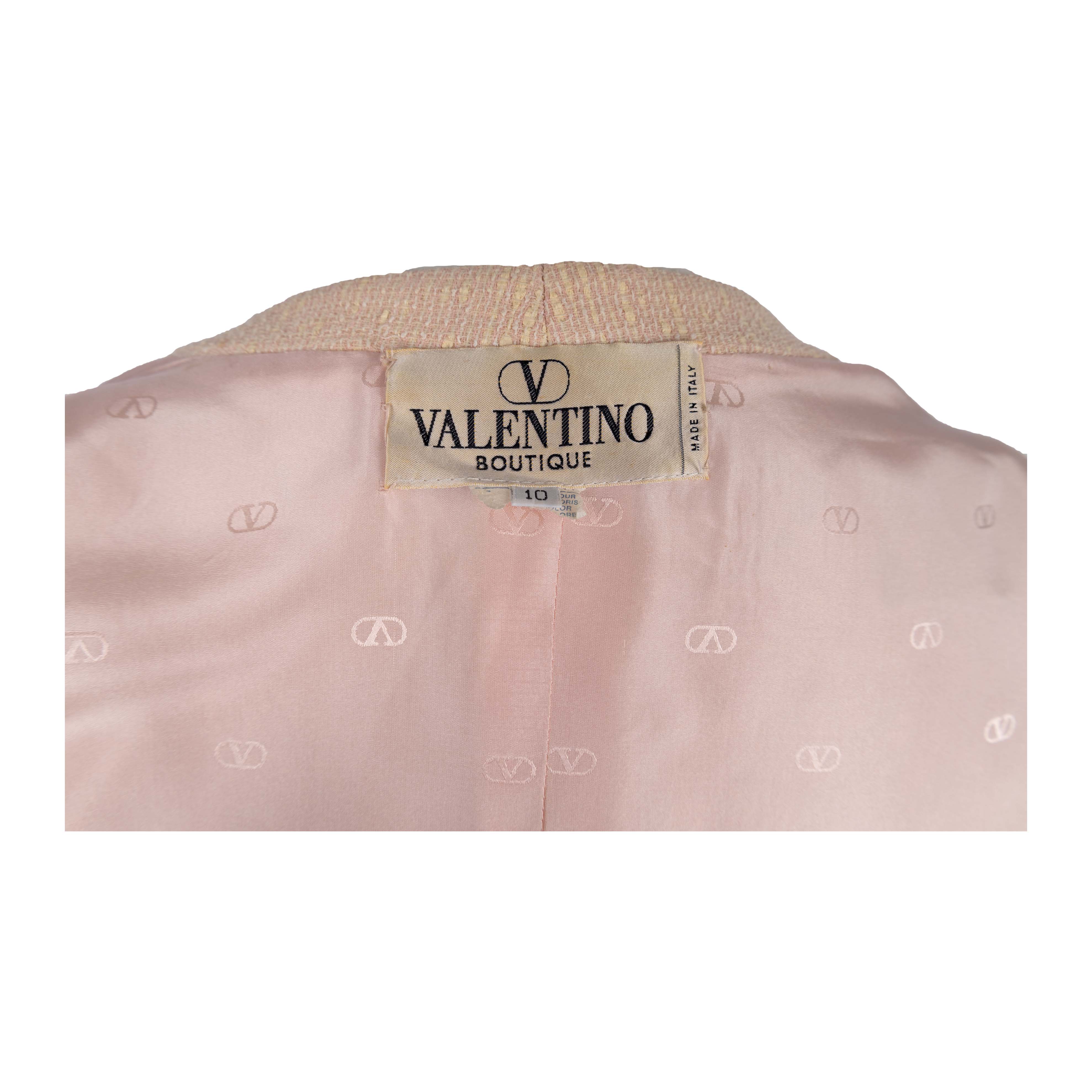 Valentino Pale Pink Wool Jacket - '80s