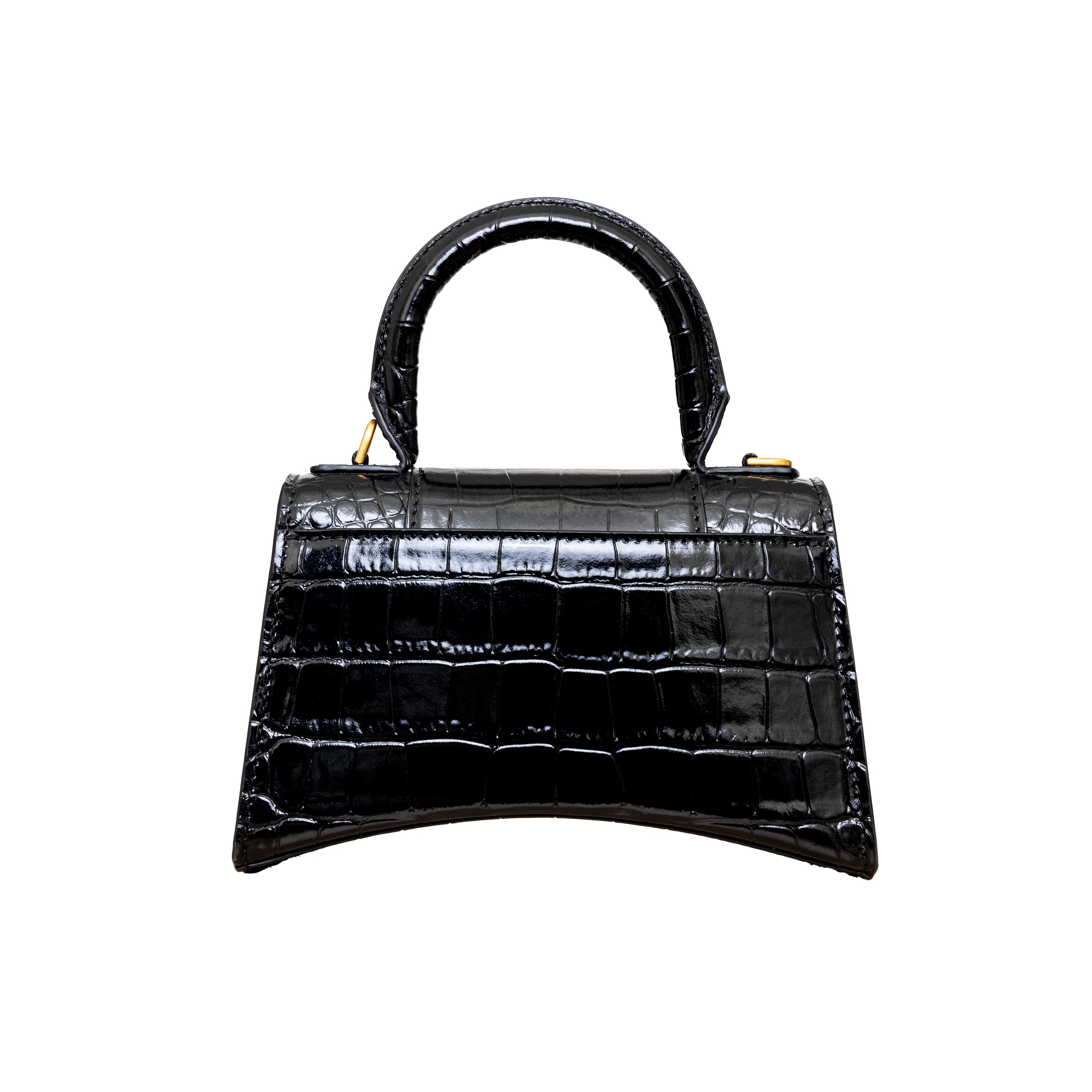 Balenciaga Crocodile Embossed Hourglass XS Bag - '20s