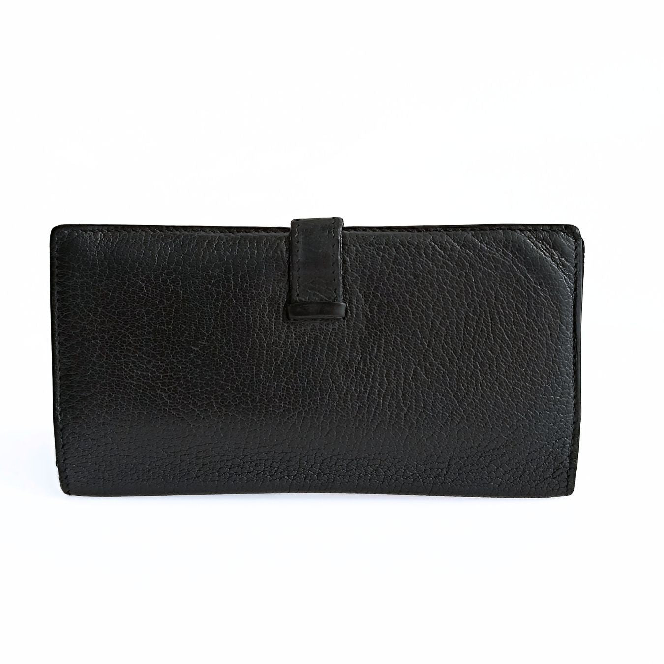 Hermès Hermès vintage Béarn Soufflet wallet in black leather - '10s