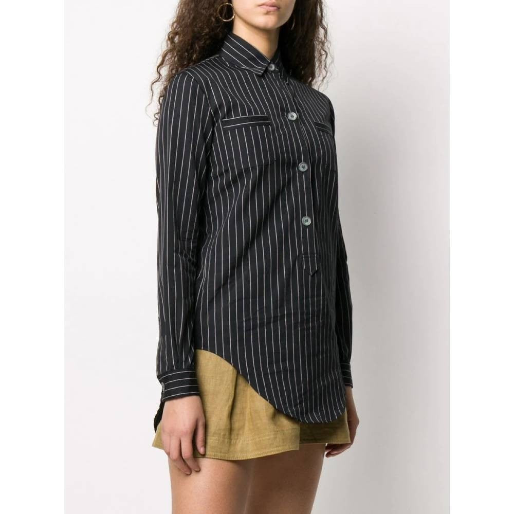 Romeo Gigli Black Pinstriped Shirt - '90s