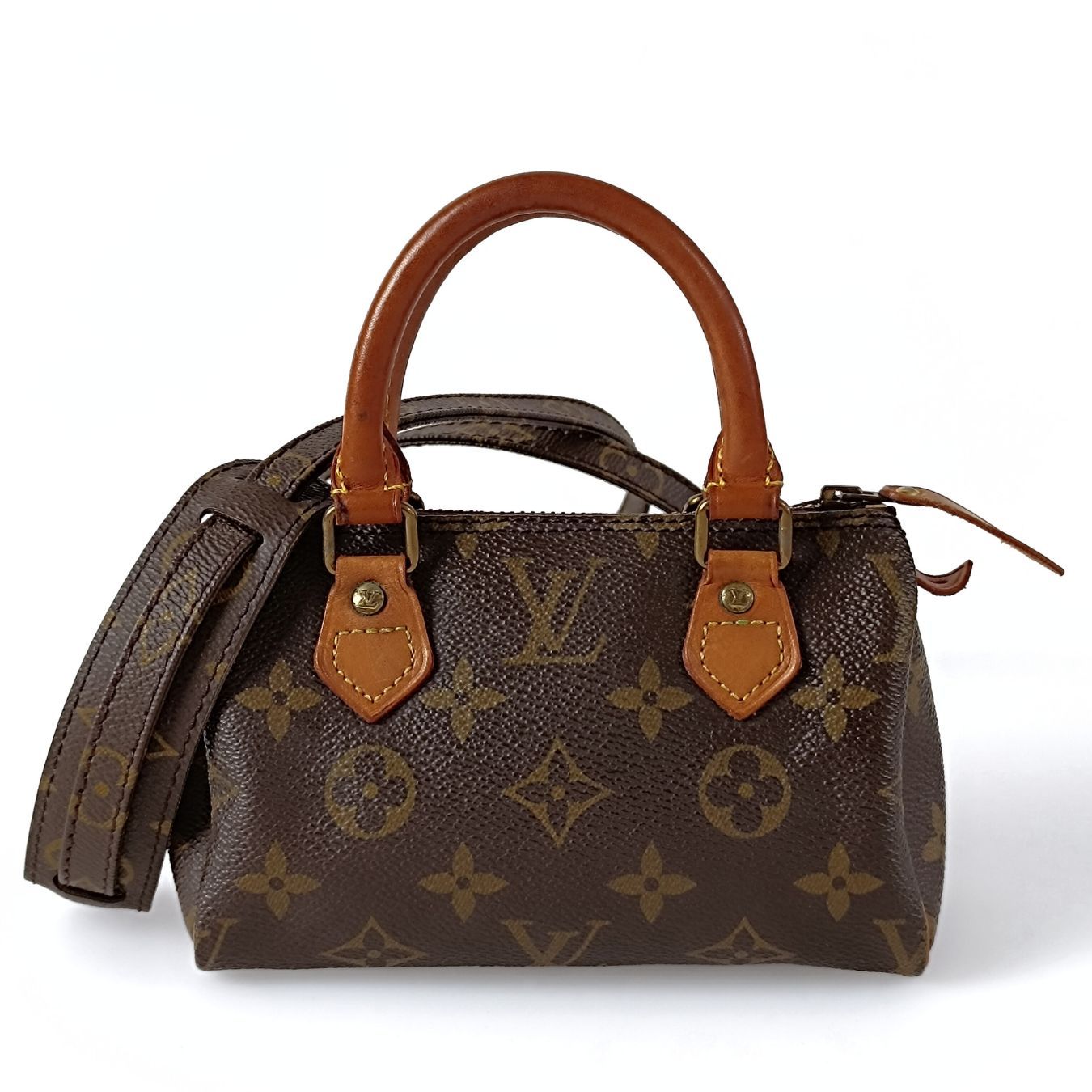 Louis Vuitton Louis Vuitton Nano Speedy bag with shoulder strap - '10s