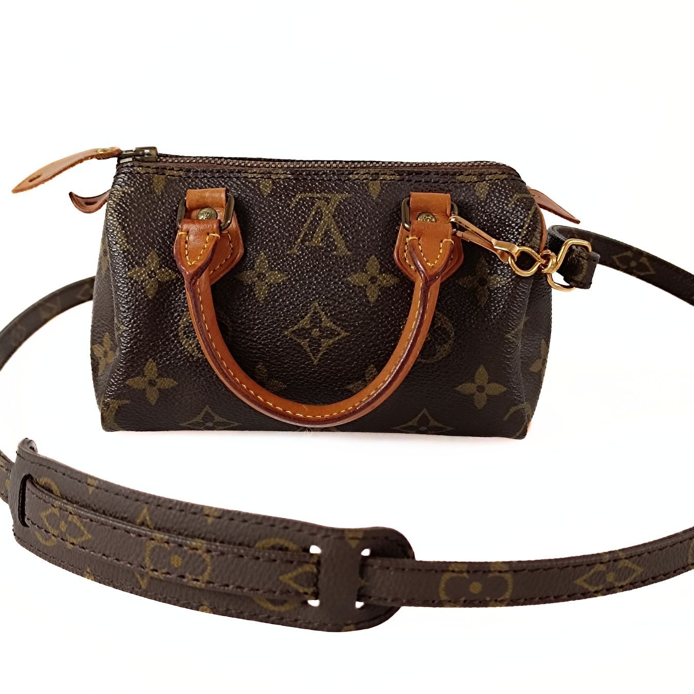 Louis Vuitton Louis Vuitton Nano Speedy bag with shoulder strap - '10s