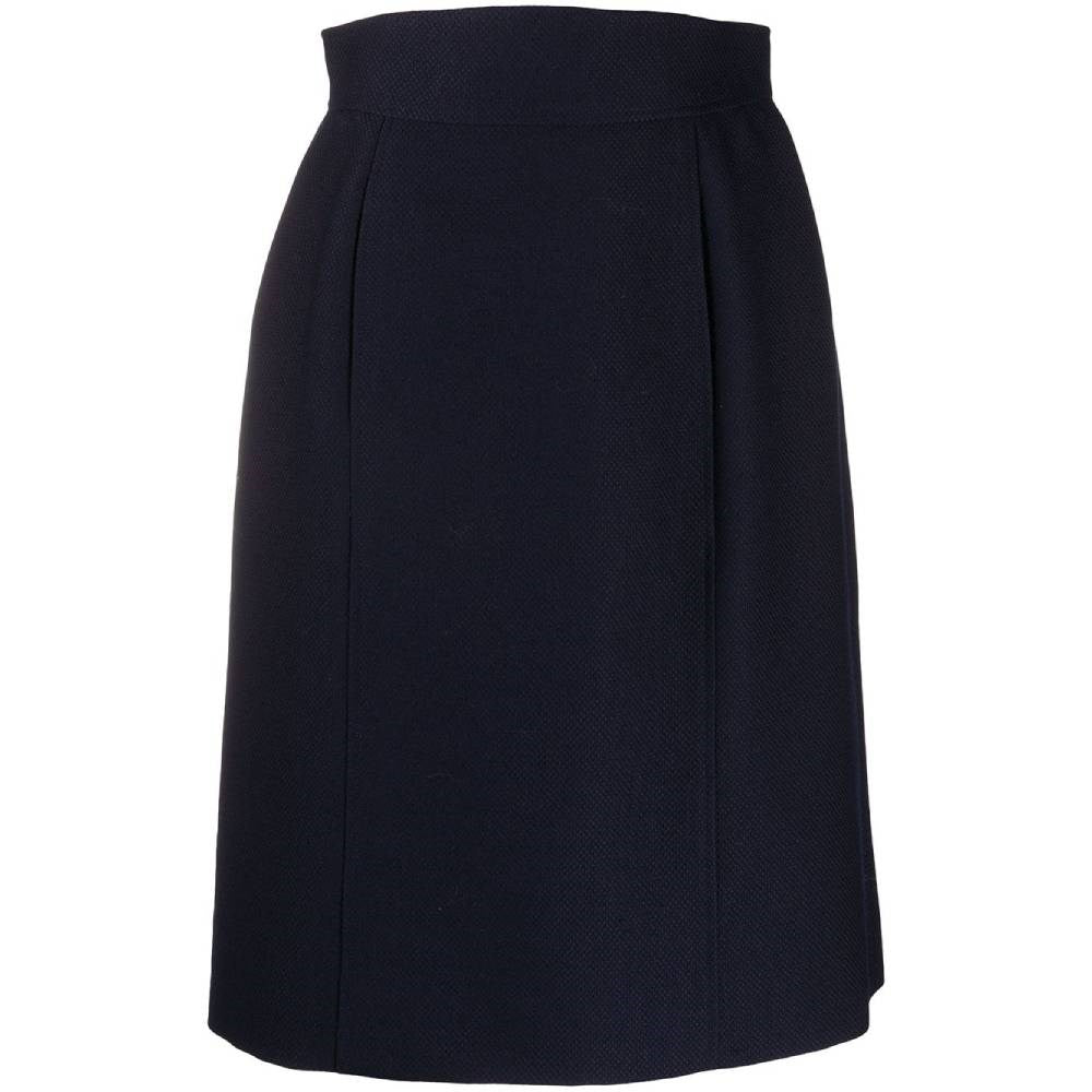 Chanel Blue Wool Skirt - '80s