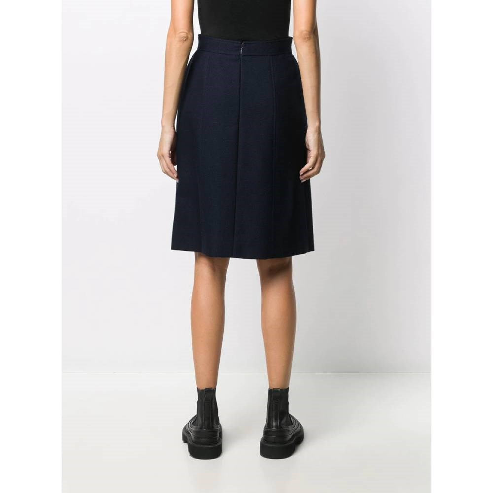 Chanel Blue Wool Skirt - '80s