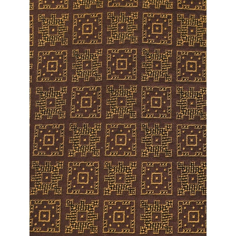 Romeo Gigli Brown Pattern Silk Tie - '90s