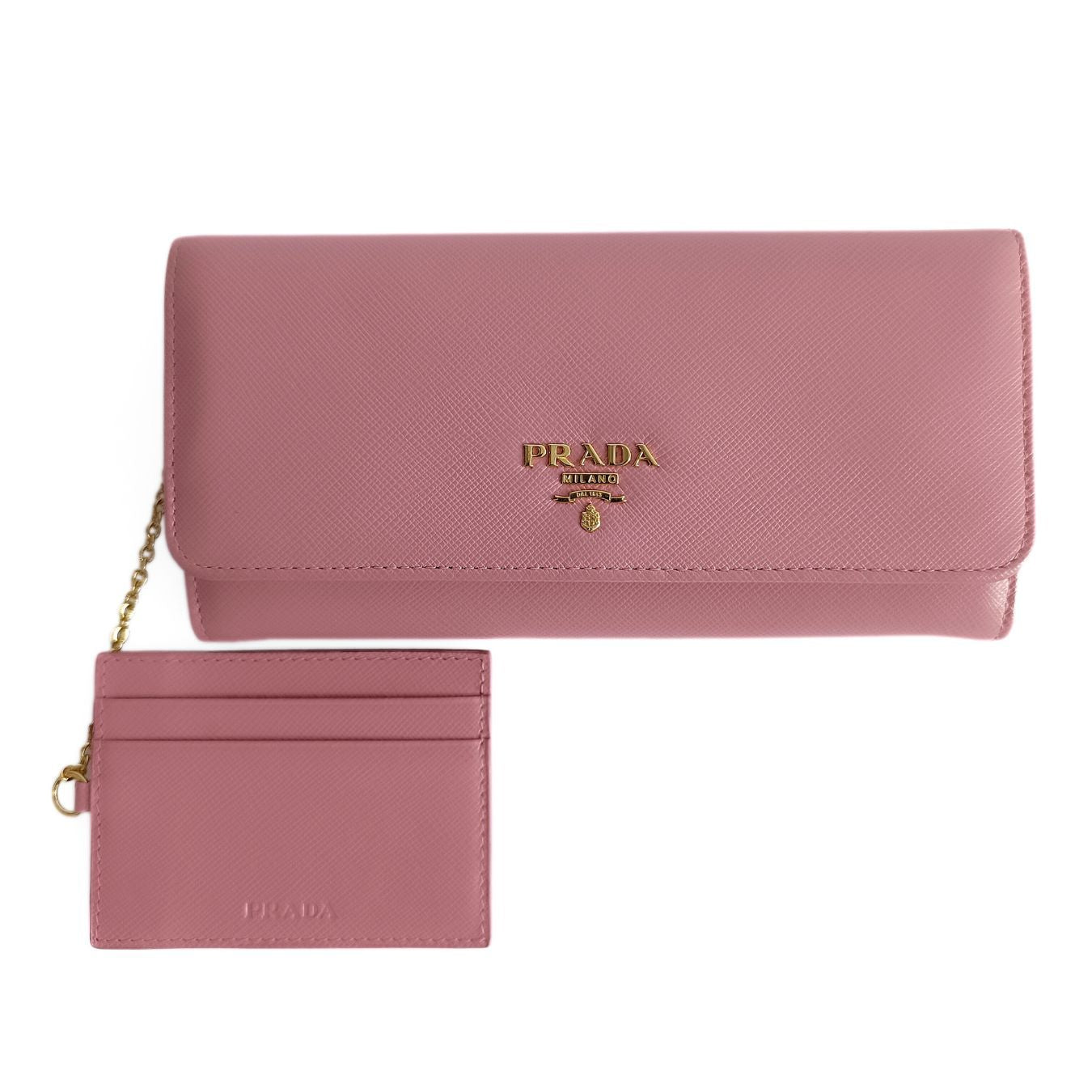 Prada Prada pink Saffiano Metal long wallet - '10s