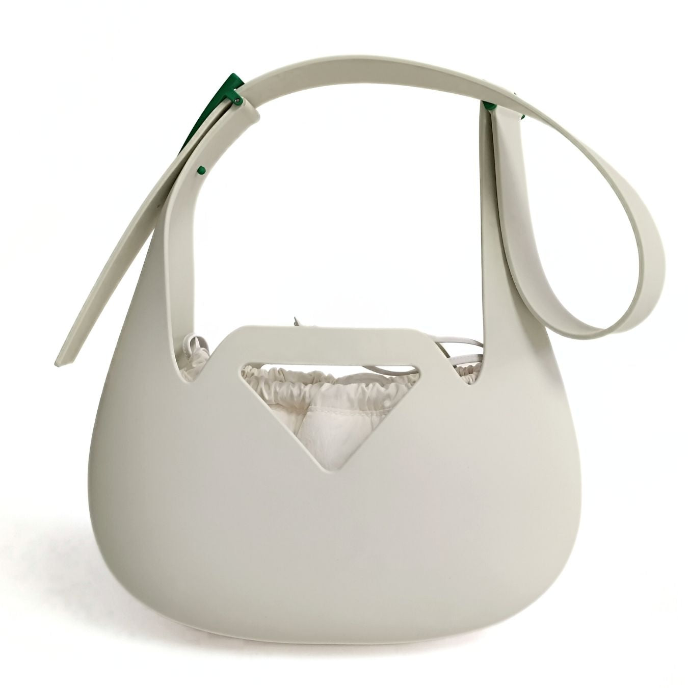 Bottega Veneta Bottega Veneta Small Punch Rubber bag in white rubber - '10s