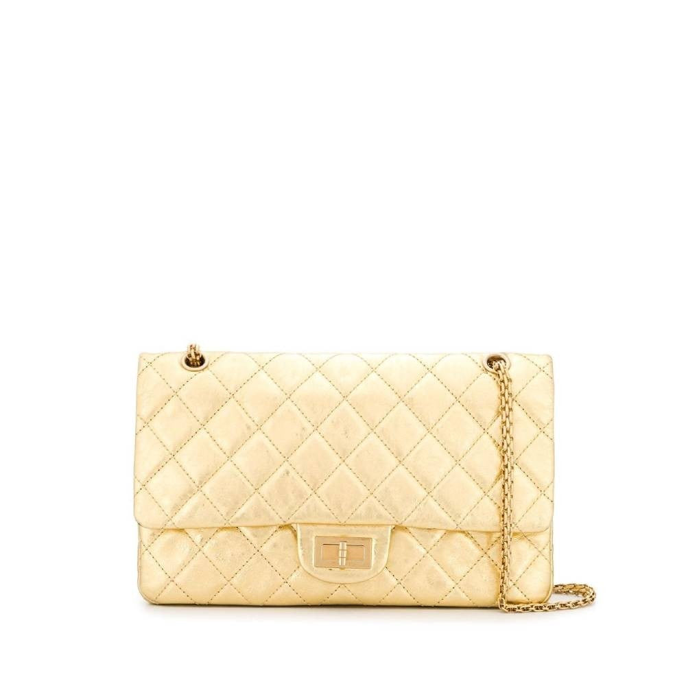 Chanel 2.55 Gold Jumbo Bag - '00s