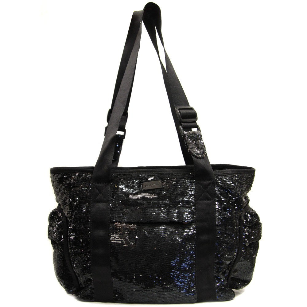 Sonia Rykiel Black and Gold Sequined Tote - 2000s