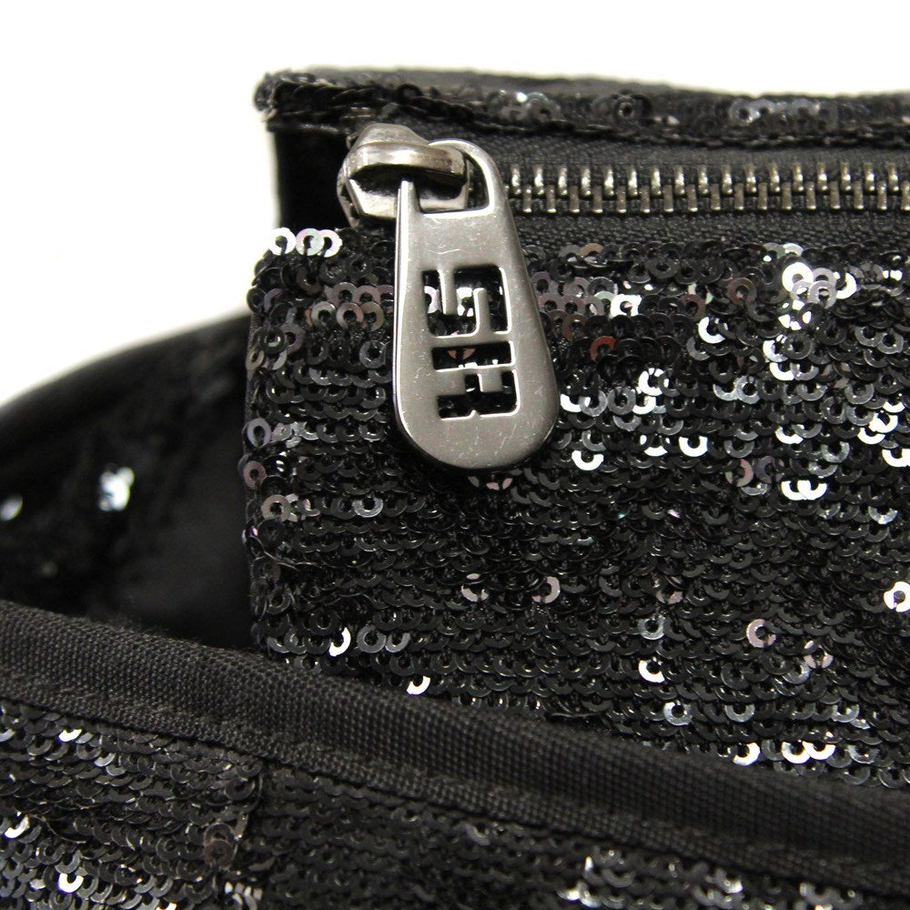 Sonia Rykiel Black and Gold Sequined Tote - 2000s