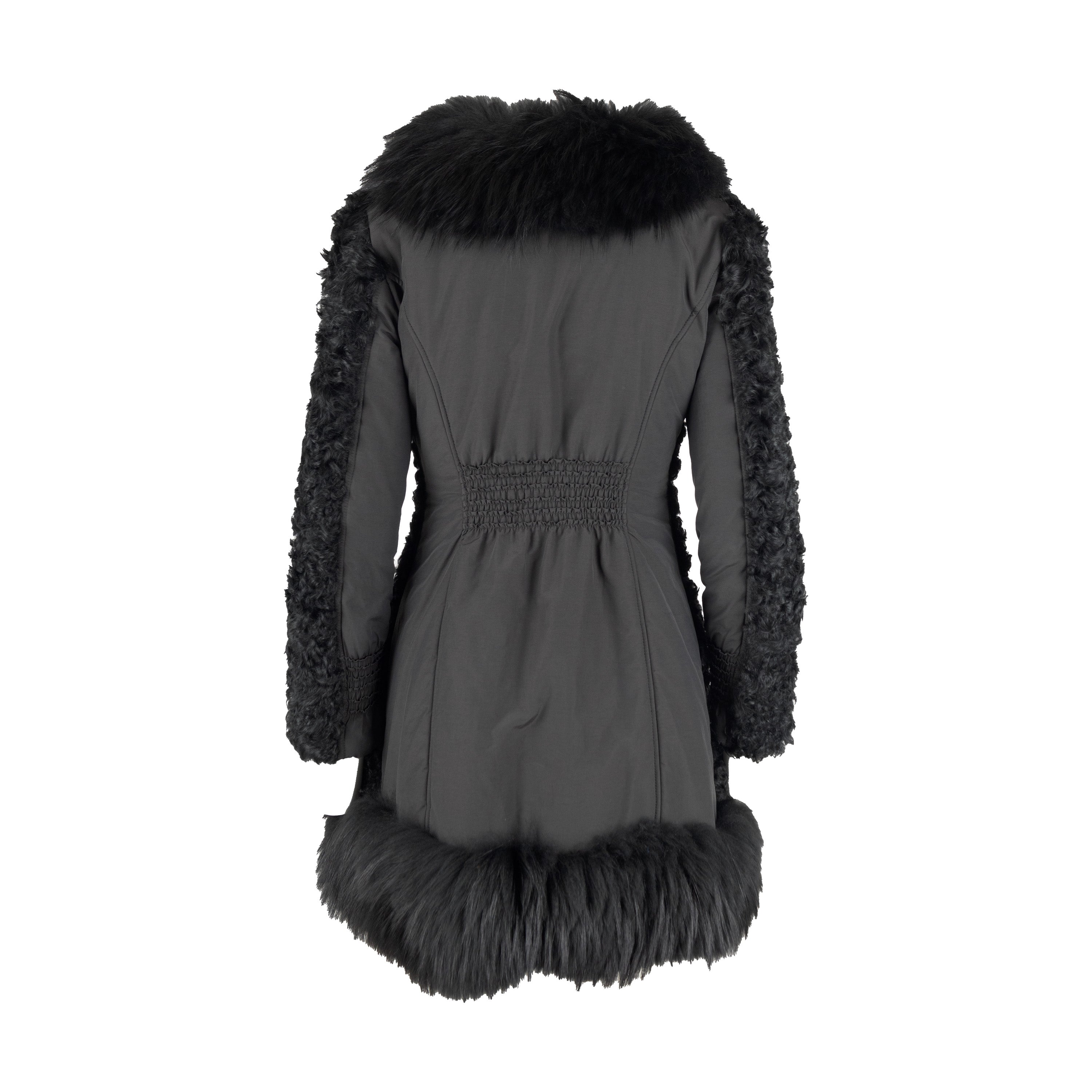 Moschino Cheap and Chic Shearling Coat with Fur - '10s