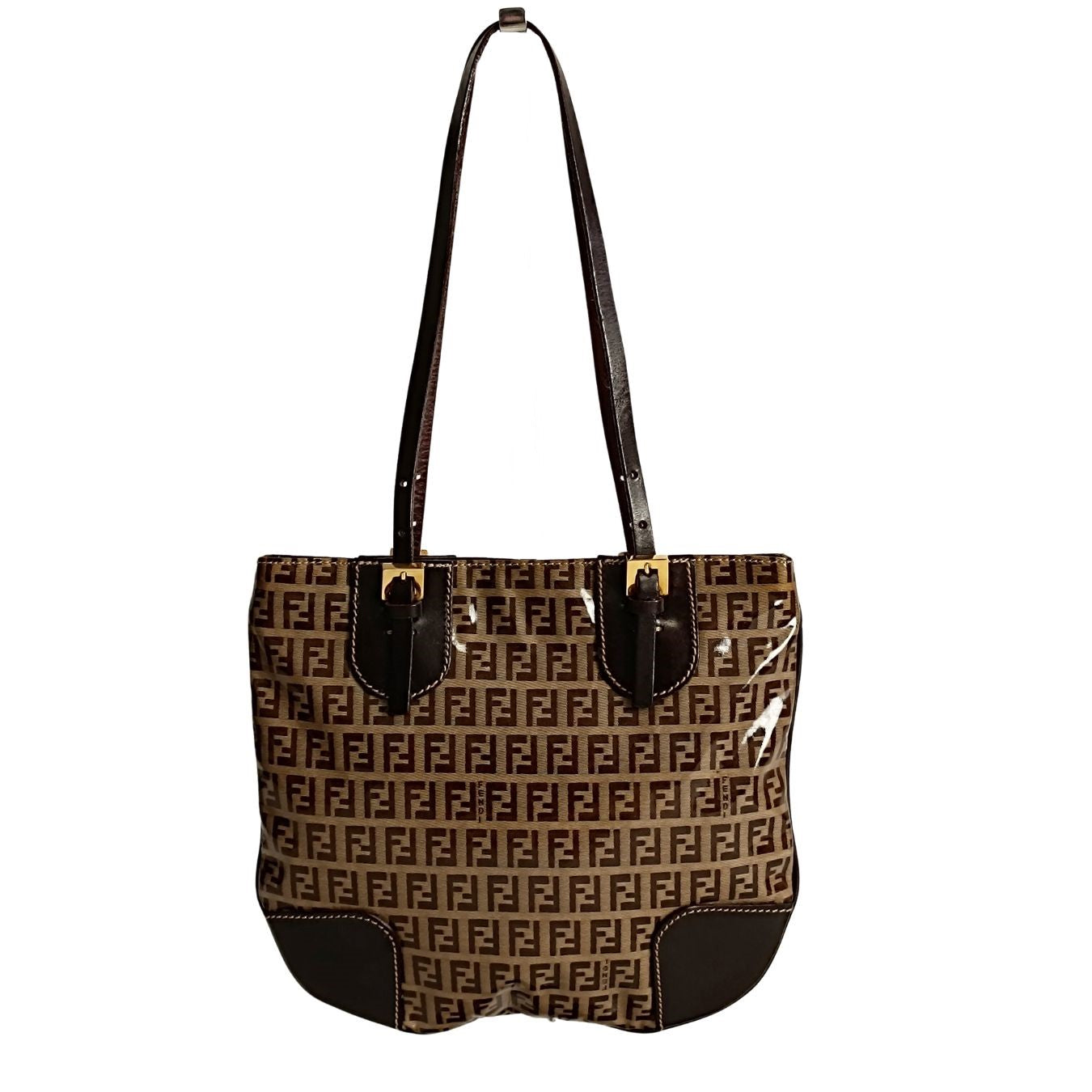 Fendi Fendi Zucchino shoulder tote bag in coated canvas - '10s