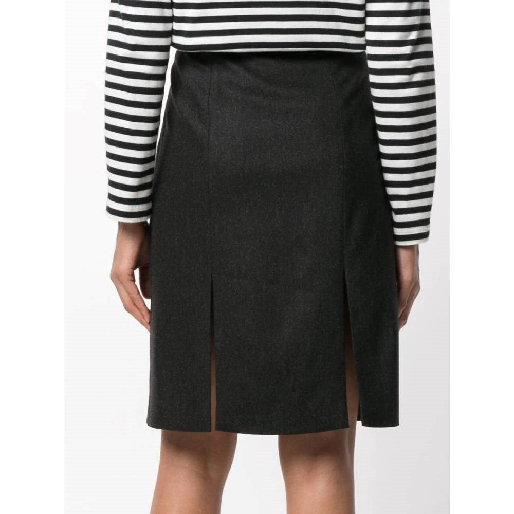 Yves Saint Laurent Grey Wool Skirt - '90s