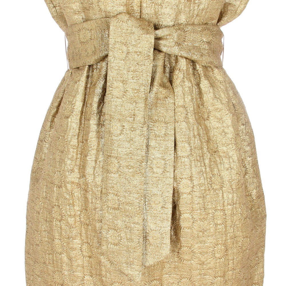 P.A.R.O.S.H. Gold Linen Dress - 2000s