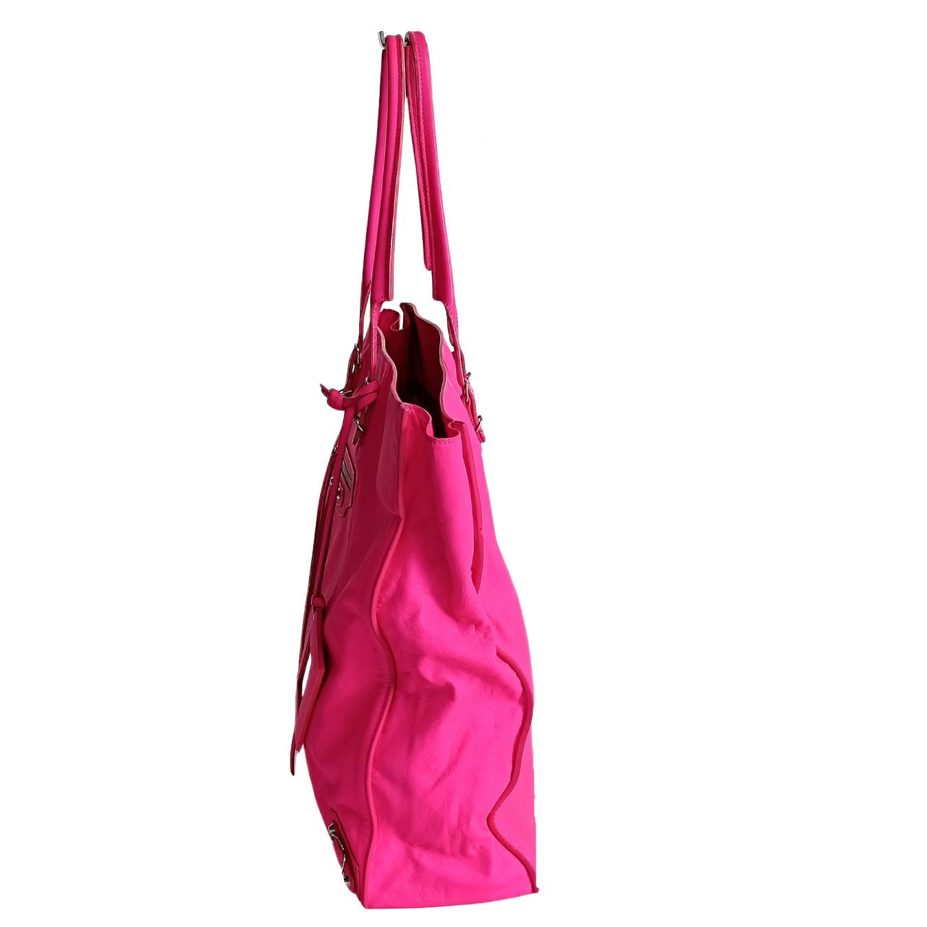 Balenciaga Balenciaga Papier vertical shoulder bag in fuchsia leather - '10s