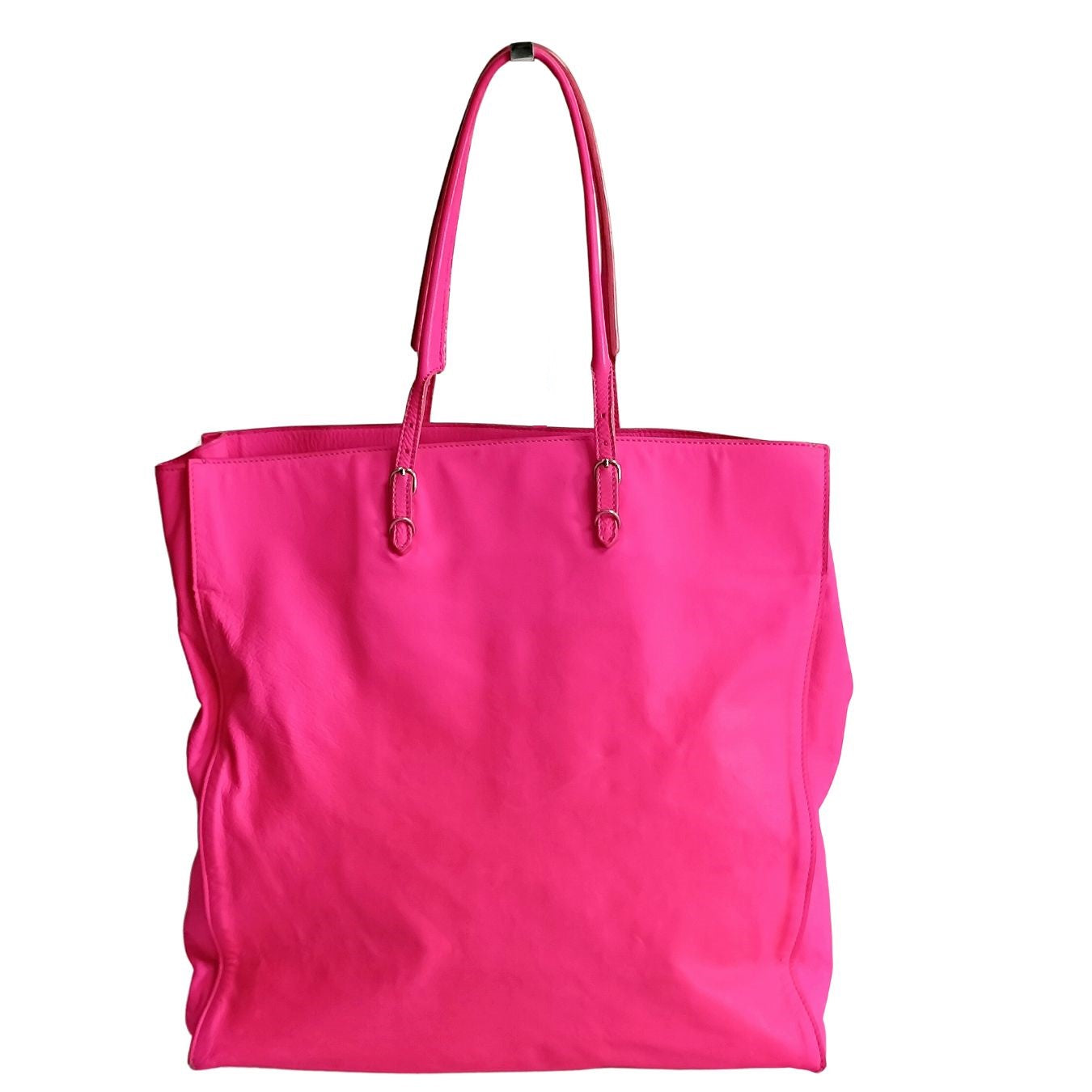 Balenciaga Balenciaga Papier vertical shoulder bag in fuchsia leather - '10s