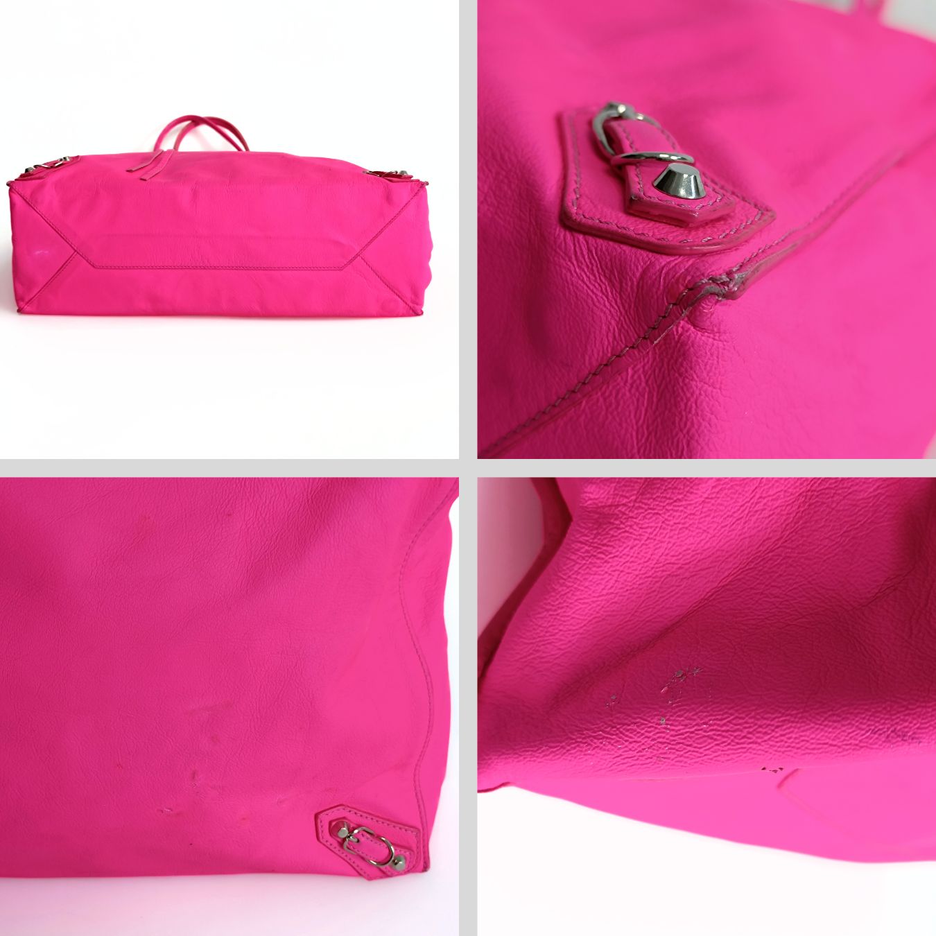 Balenciaga Balenciaga Papier vertical shoulder bag in fuchsia leather - '10s