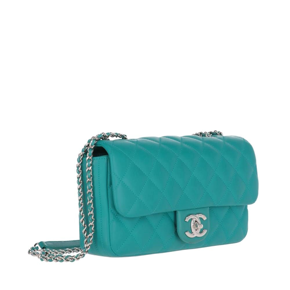 Chanel Teal Color Shoulder Bag - '10s