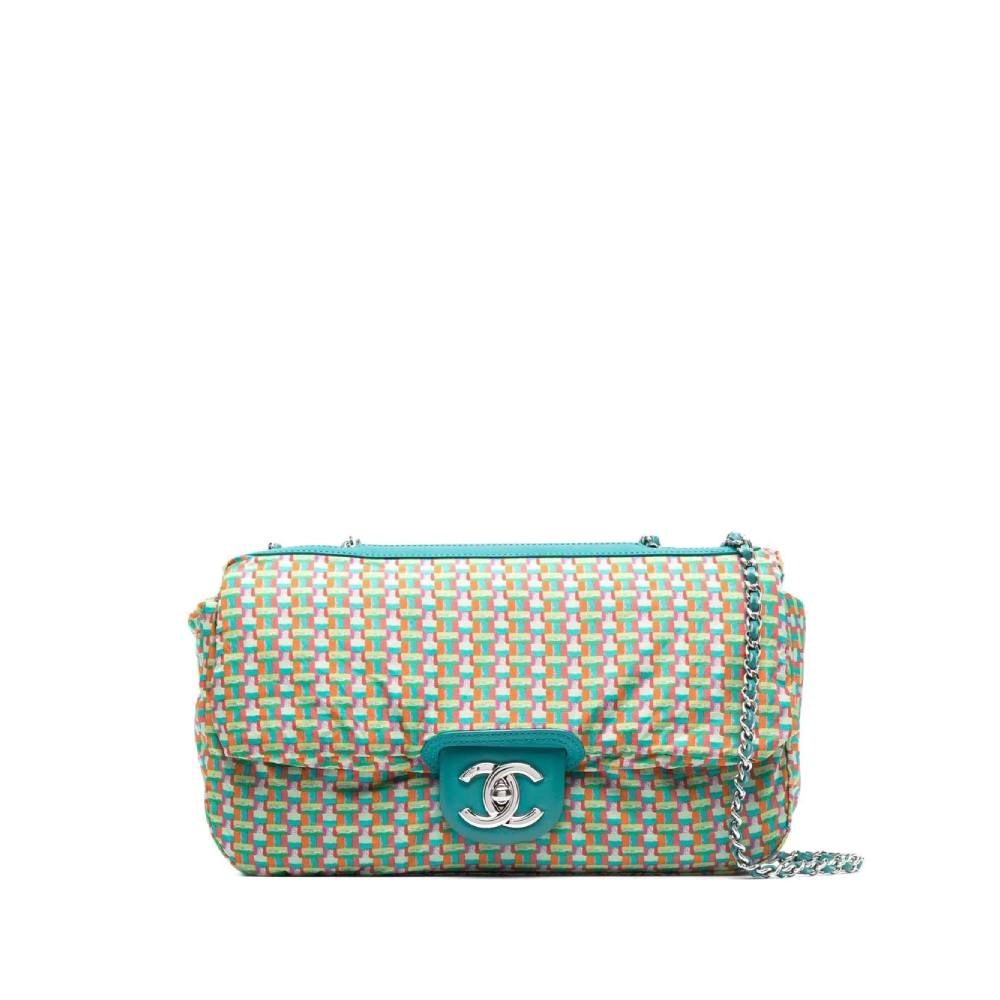 Chanel Teal Color Shoulder Bag - '10s