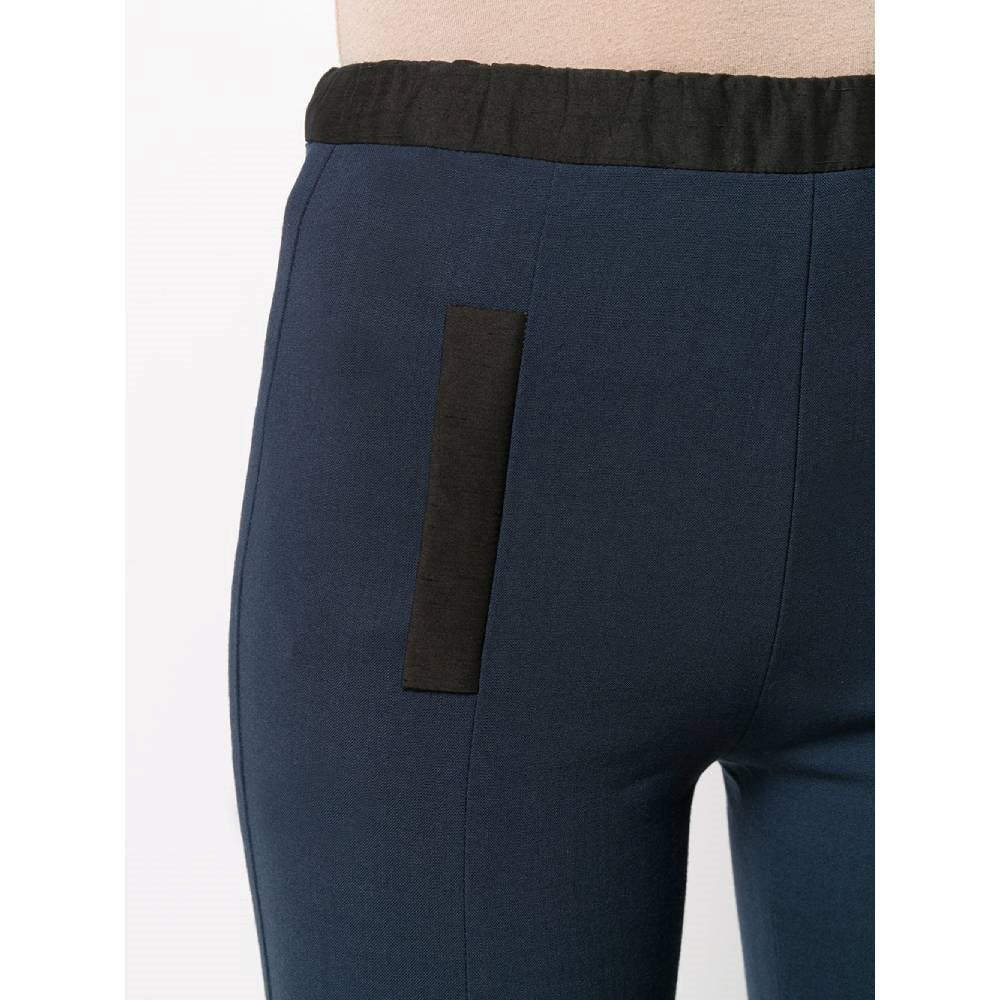 Balenciaga Blue Wool Stretch Pants - 2000s