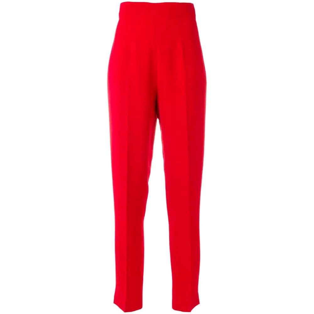 Moschino Red High Waist Trousers - '90s