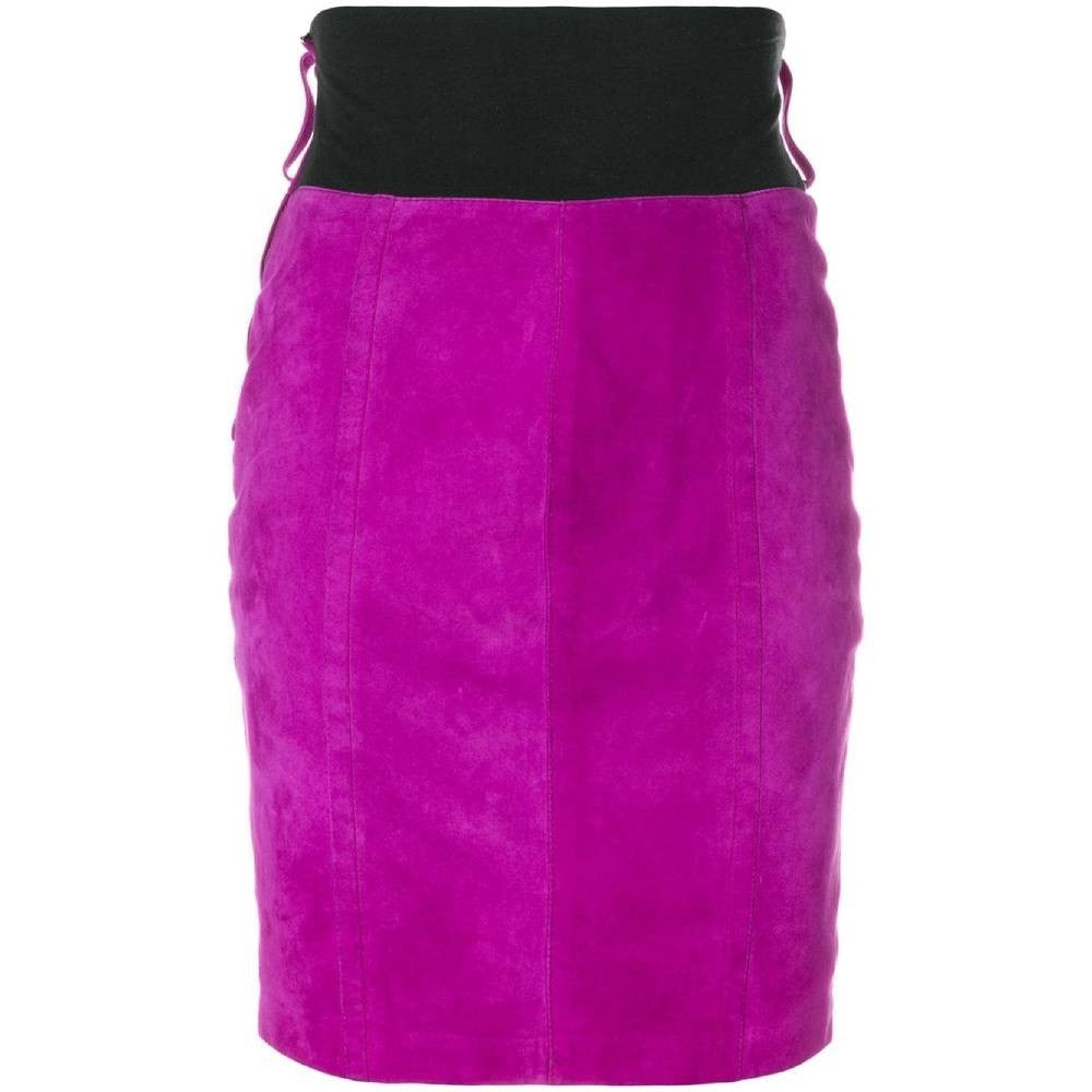 Gianfranco Ferré Fuchsia Suede Skirt - '80s