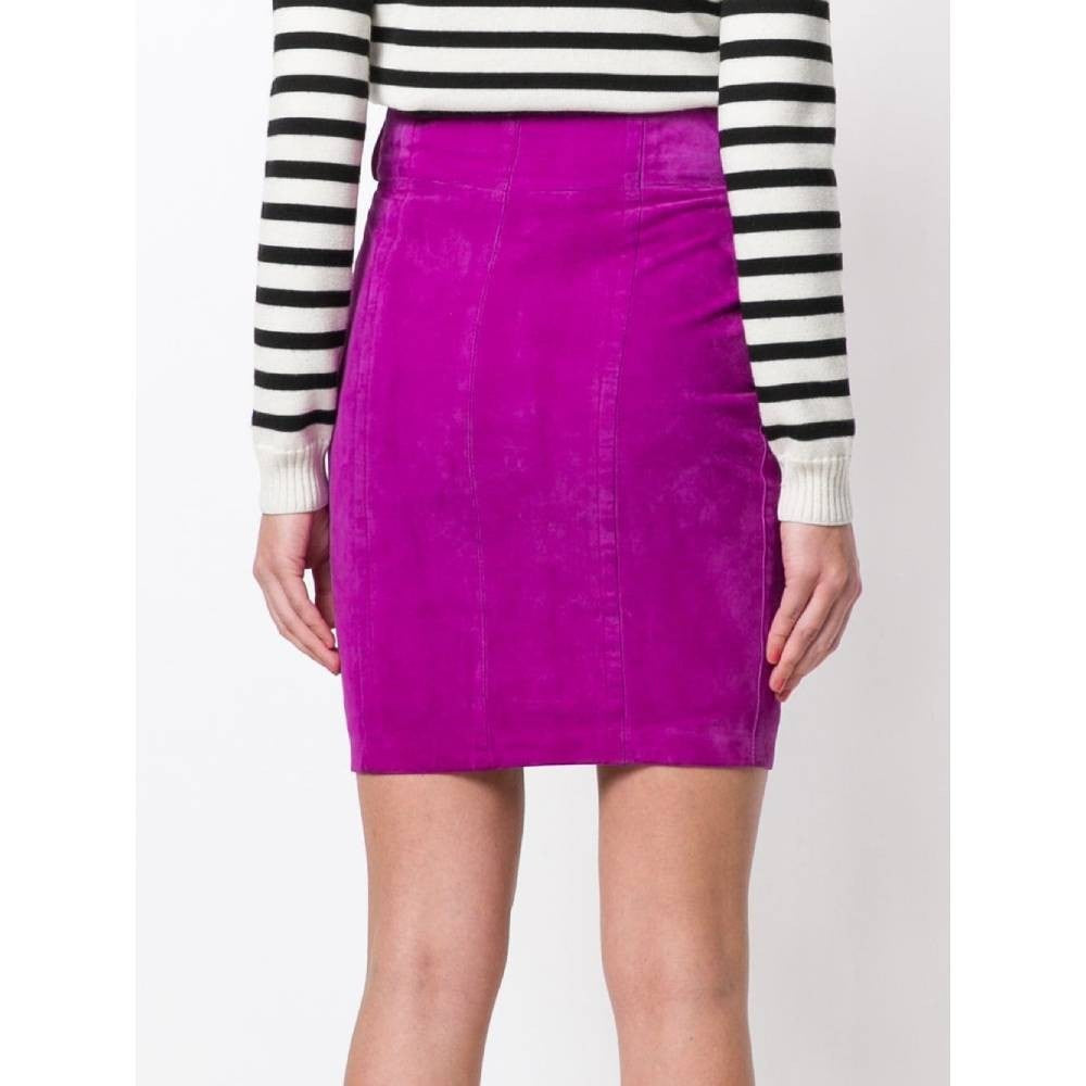 Gianfranco Ferré Fuchsia Suede Skirt - '80s