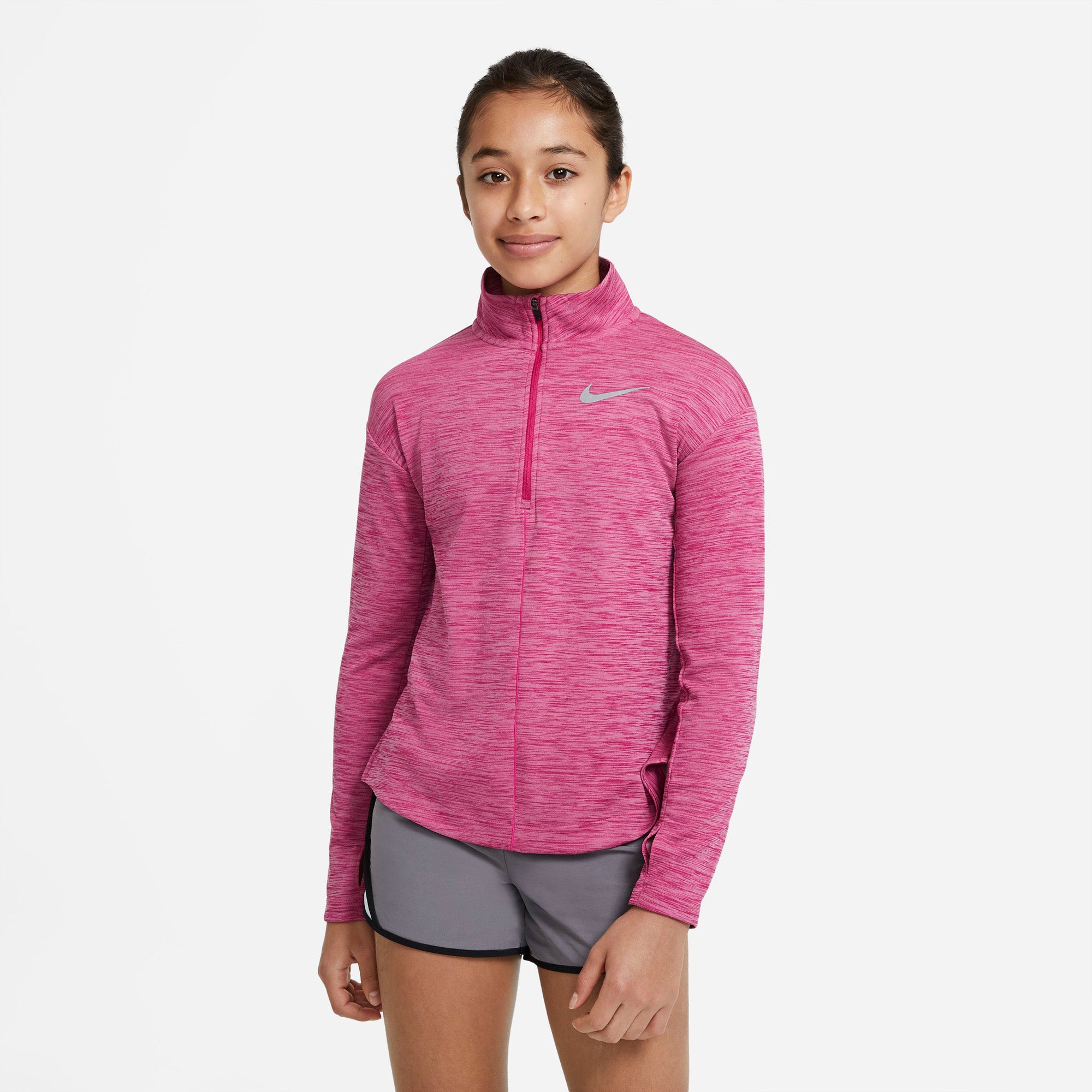 Nike -  1/2-zip løbetrøje  M Pink -  - M