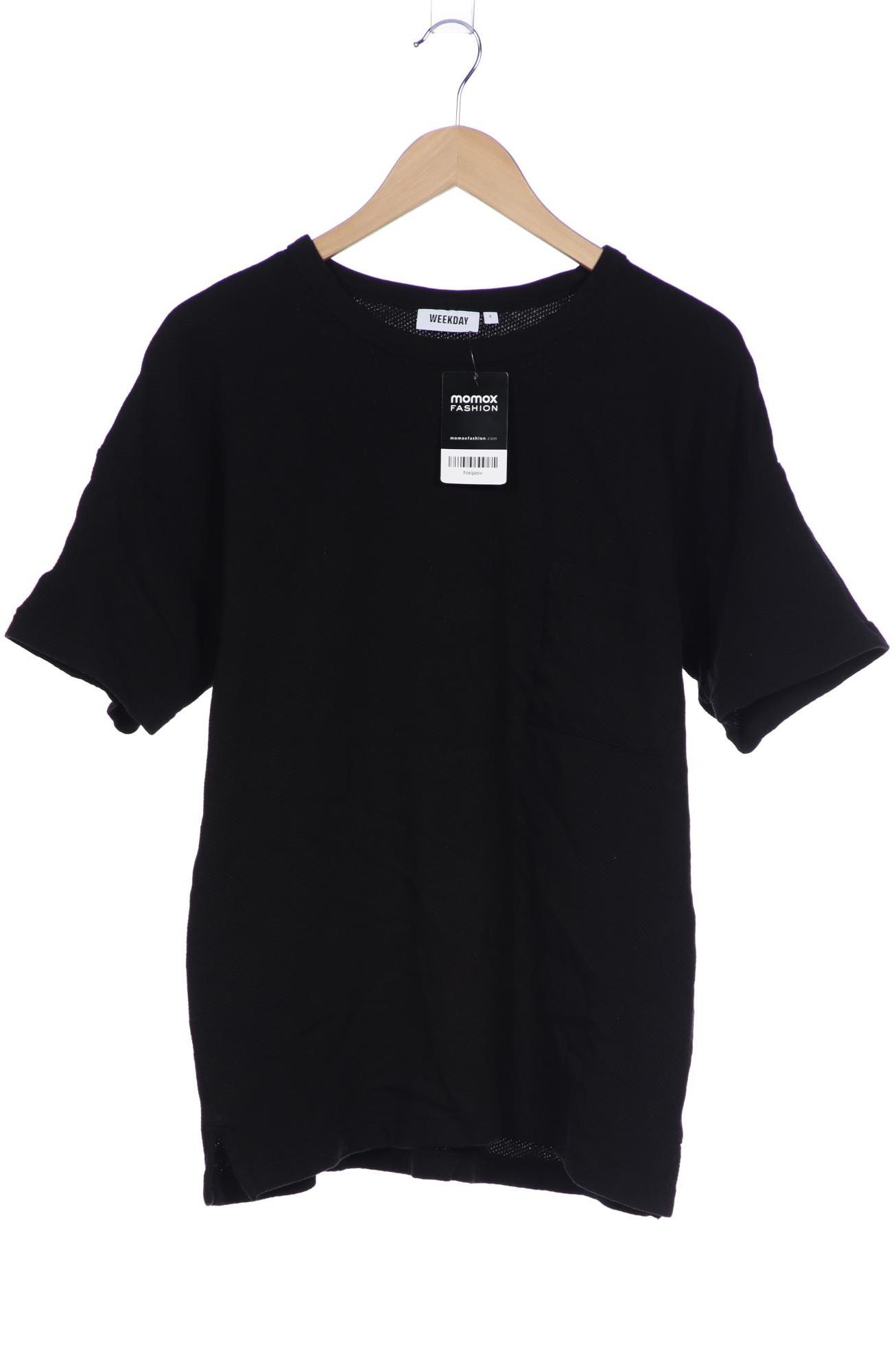 Weekday Herren T-Shirt schwarz Gr 46