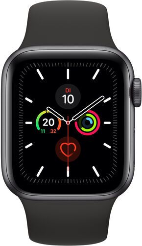 Apple Watch Series 5 (2019) 40 mm Aluminum GPS rymdgrå Sportband svart