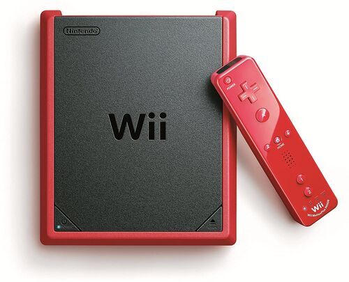 Nintendo Wii Mini Nunchuck Fjärrkontroll röd/svart