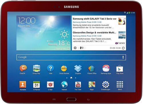 Samsung Galaxy Tab 3 16 GB röd